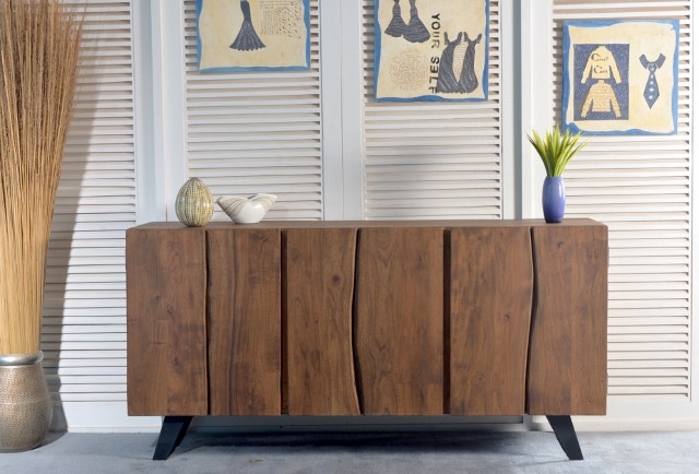 Live Edge Living Room Rustic 6 Door Sideboard 79715 1 Treeforms