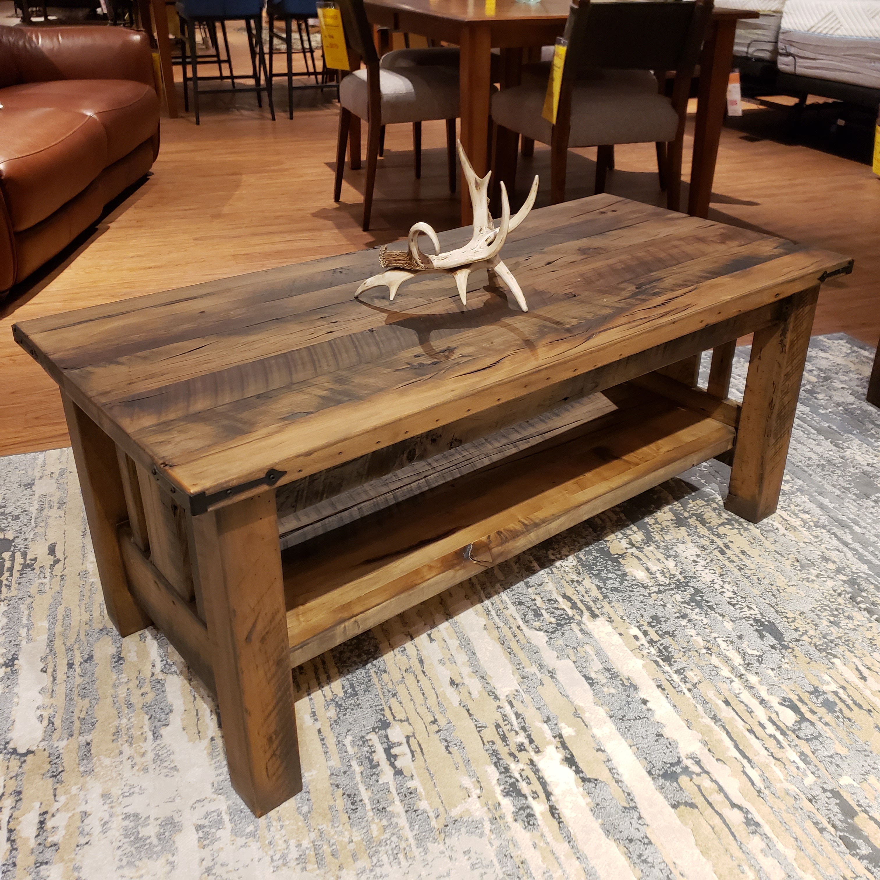 weathered wood coffee table