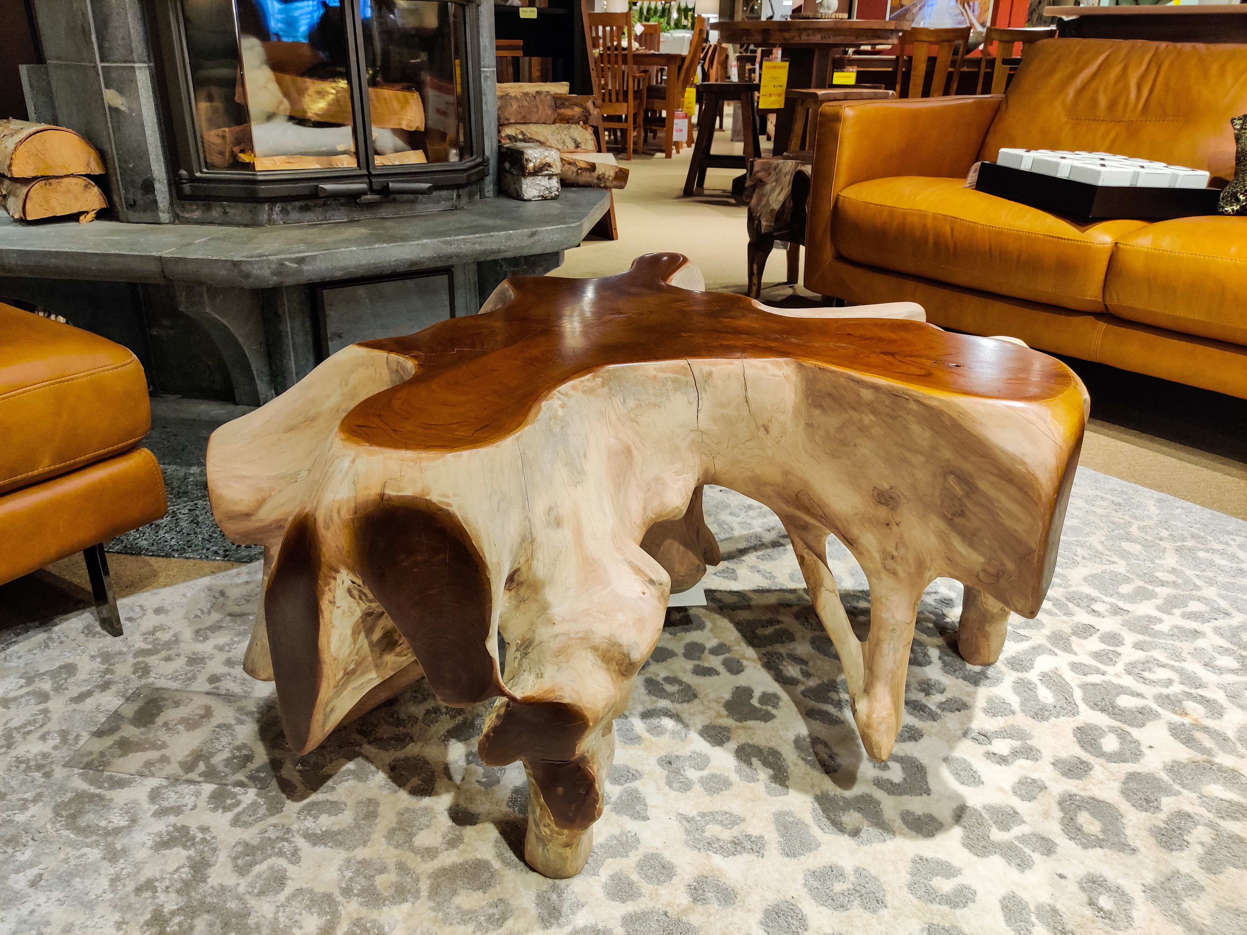 reclaimed teak wood coffee table