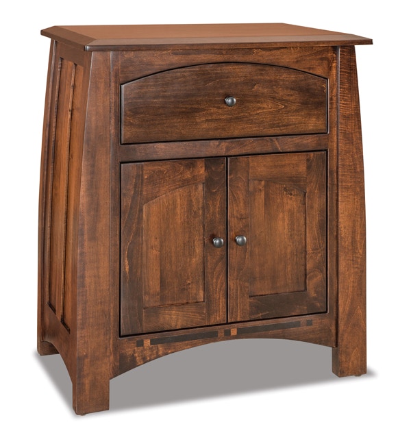 J R Woodworking Living Room Boulder Creek 1 Drawer 2 Door Nightstand Jrbc 028 3 5 Treeforms