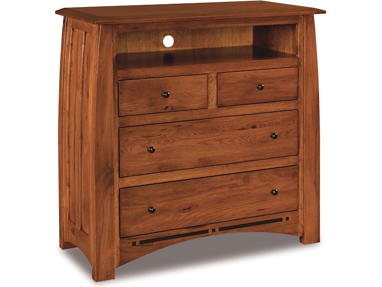 J&R Woodworking Bedroom Boulder Creek 4 Drawer Media Chest JRBC-032-2