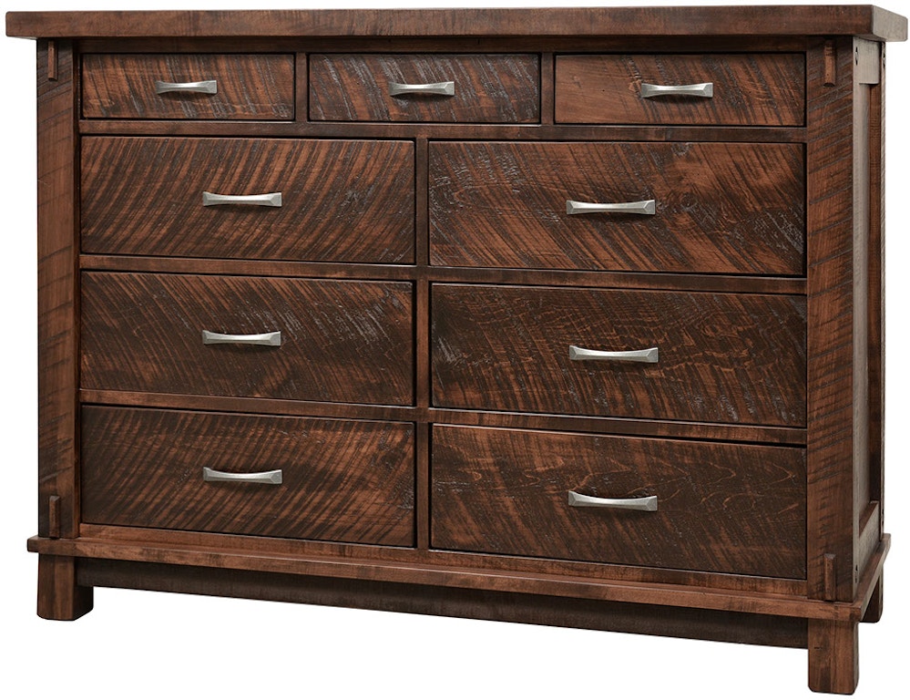 Ruffsawn Furniture Bedroom Timber 9 Drawer Dresser Tmd4562