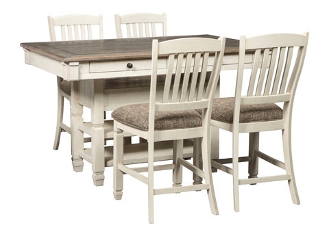 Ashley Dining Room Relaxed Vintage 5 Piece Counter Table with Wine