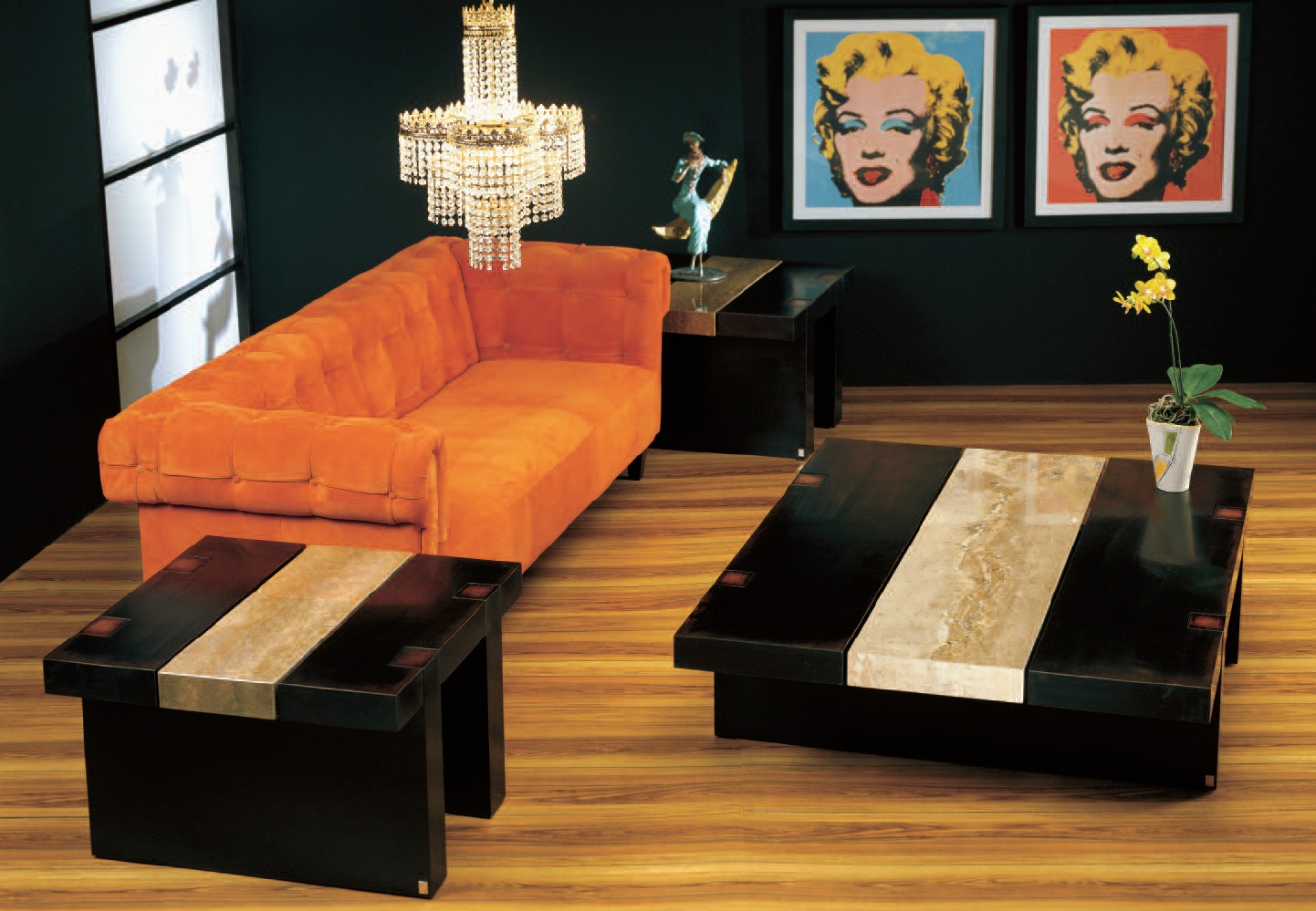 Stone International Living Room Square Cocktail Table 8063 Noel