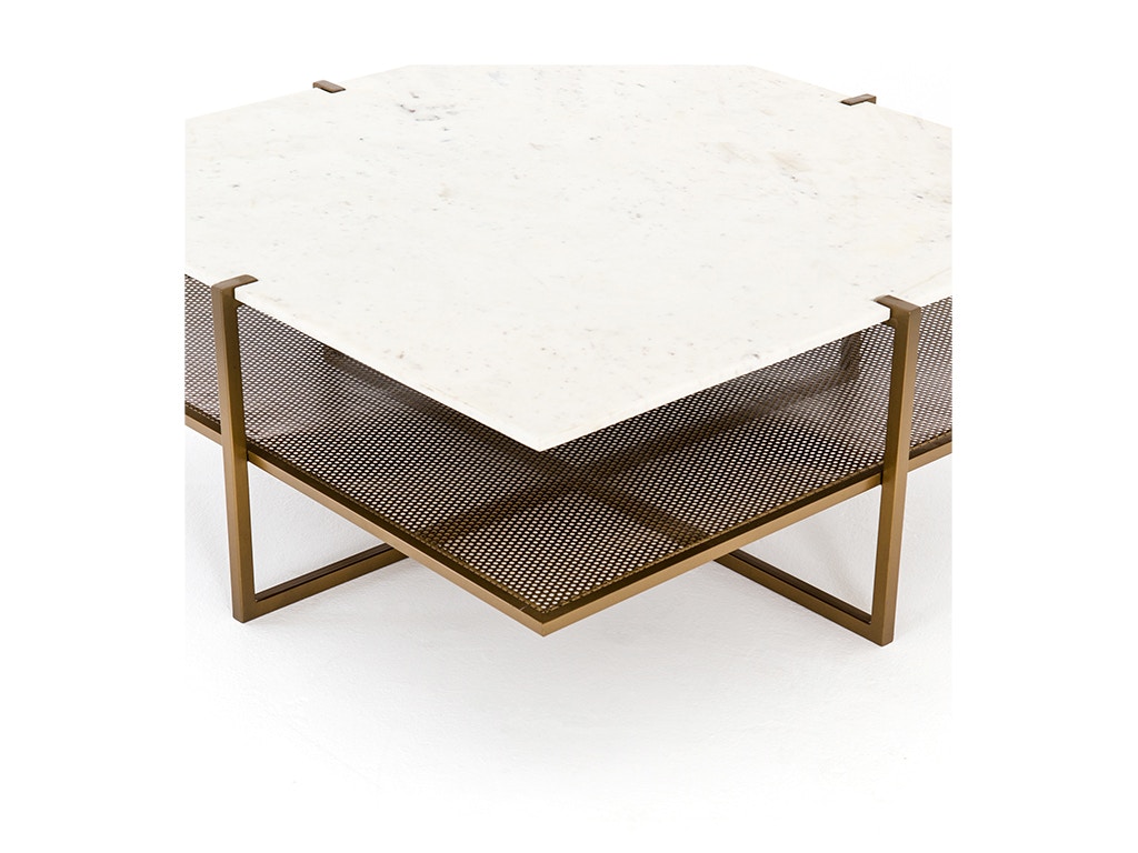 Four Hands Coffee Table : Four Hands Drake Coffee Table Reclaimed Fruitwood - Each design and color will be unique as the artisan design of solid woods allows for hand carving and construction.