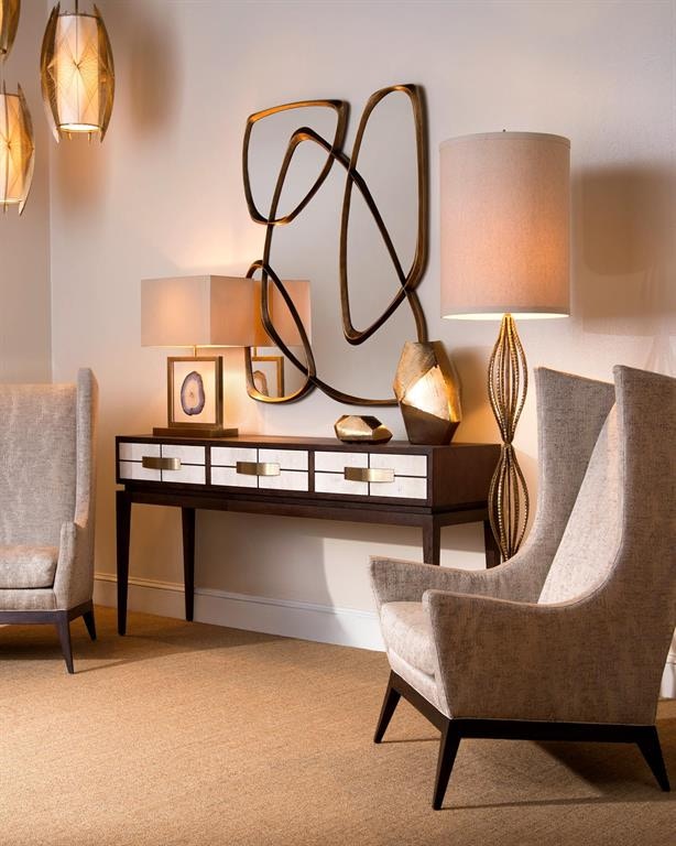 John Richard Living Room ZETA MIRROR IN MAYAN BRONZE JRM-0833 - Noel