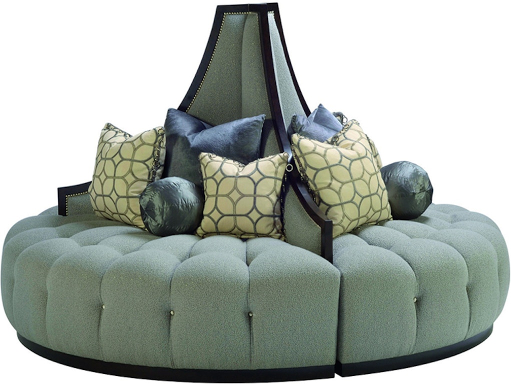 Marge Carson Living Room Mirage Round Sofa Mge58 Noel
