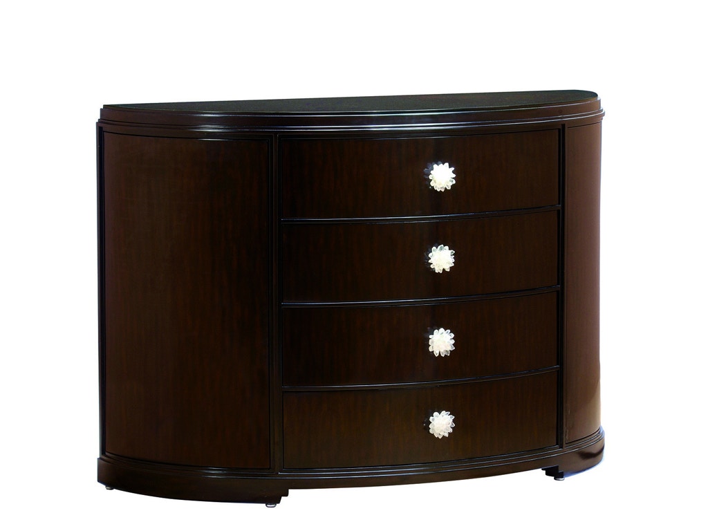 Marge Carson Living Room Malibu Demilune Chest Mlb14 Noel