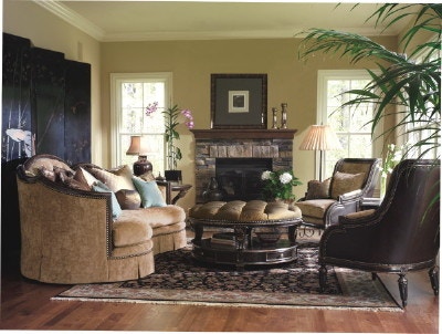 Marge Carson Living Room Natalia Sofa NA43 Noel Furniture Houston, TX