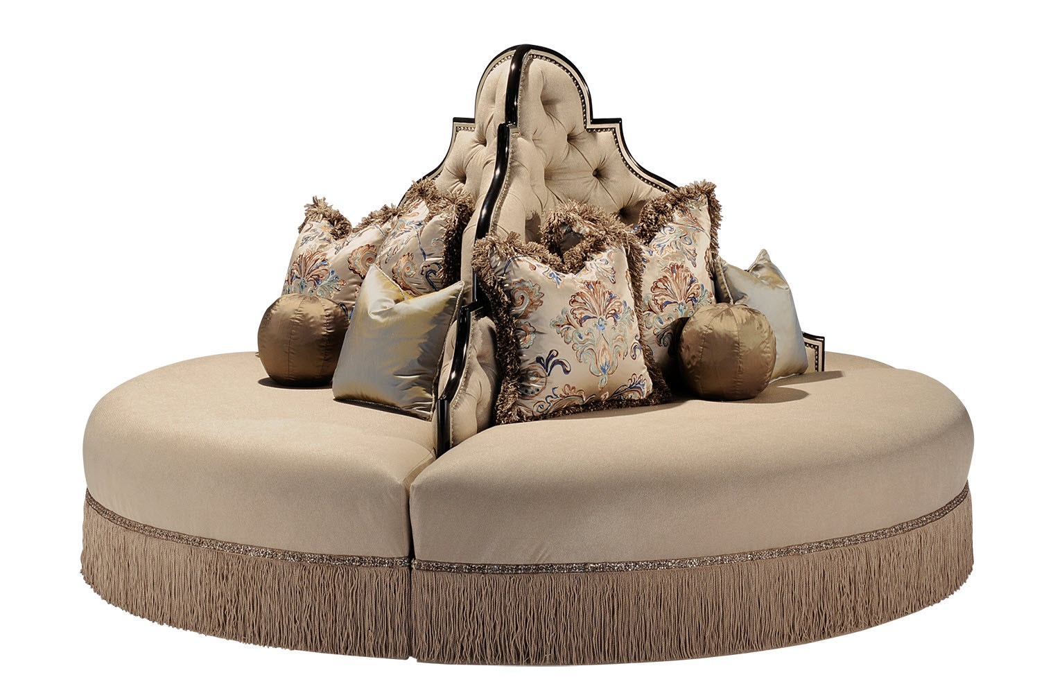 Marge Carson Living Room Oasis Round Sofa OAS58 Noel Furniture