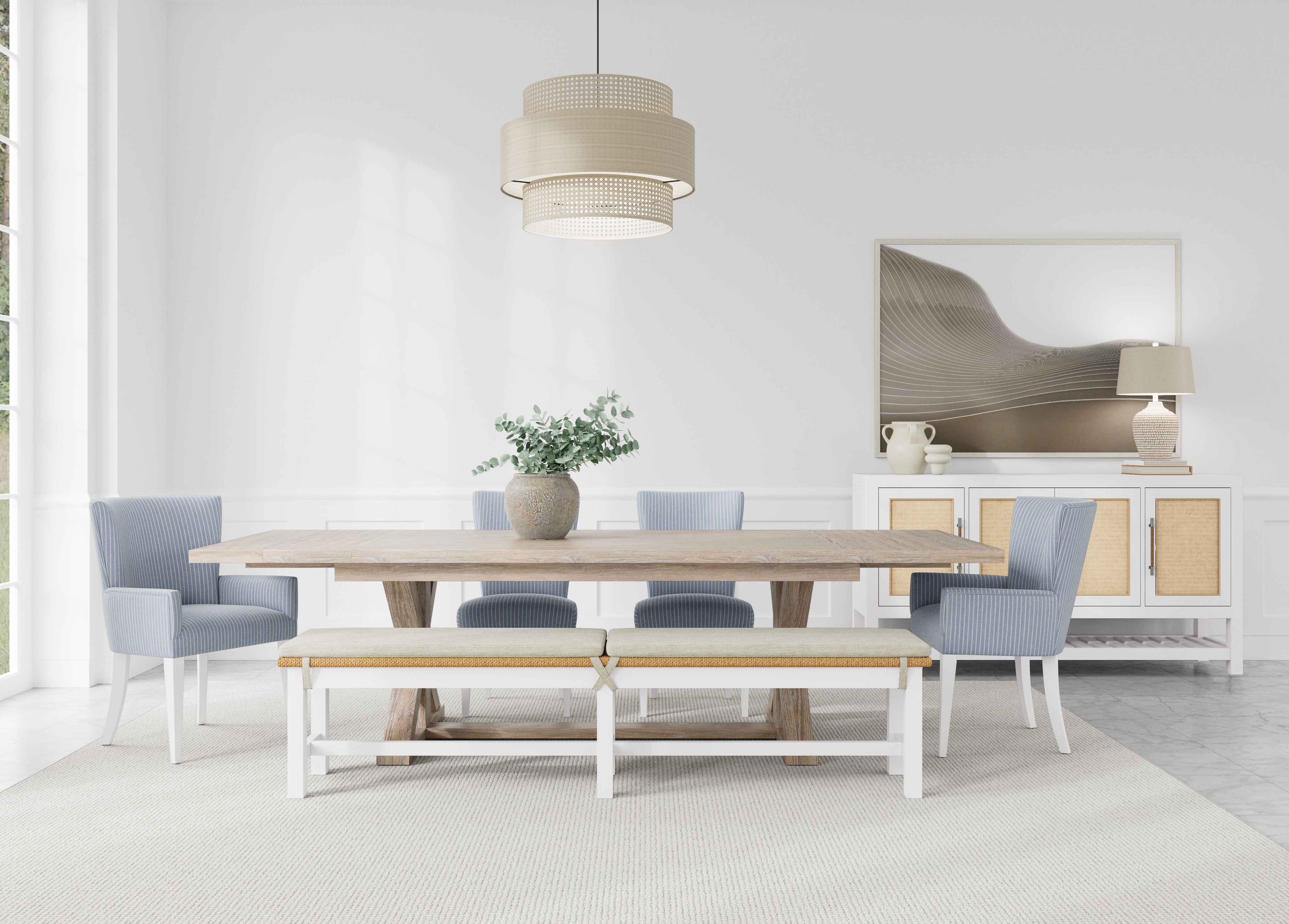 Riverside Trestle Dining Table w/ leaf - Thumbnail 4