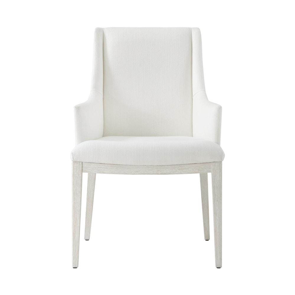Theodore Alexander アンティーク調アームチェア 布張り ホワイト【ユーズドユーズ名古屋天白店】 J377 Theodore Alexander Casual Dining Upholstered Arm Chair 74304