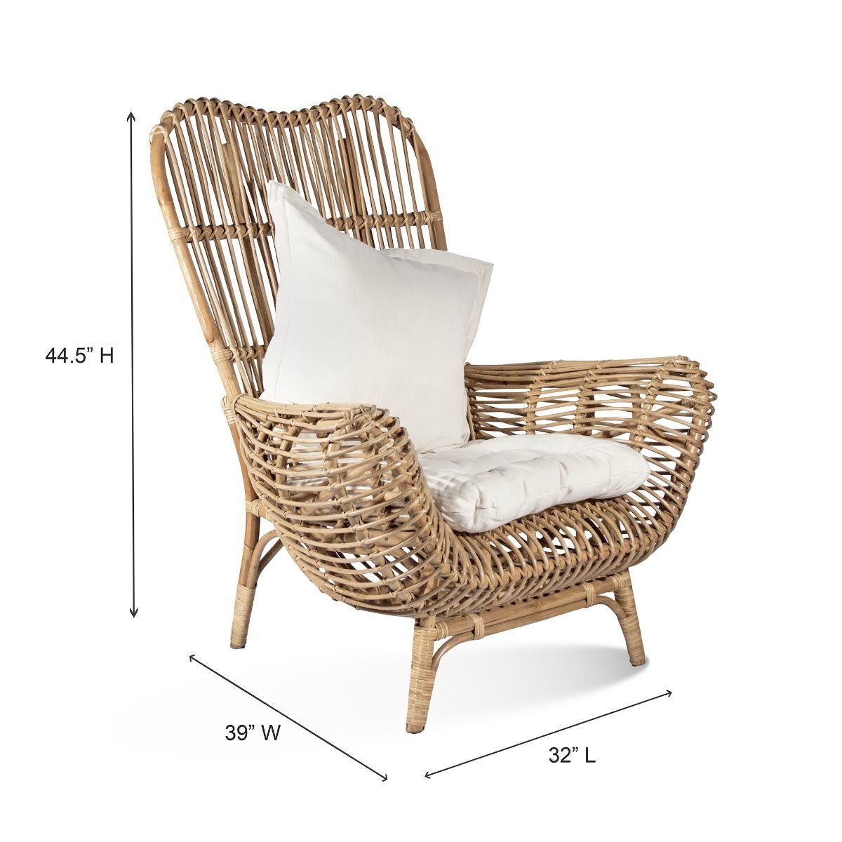 ibolili round back rattan chair