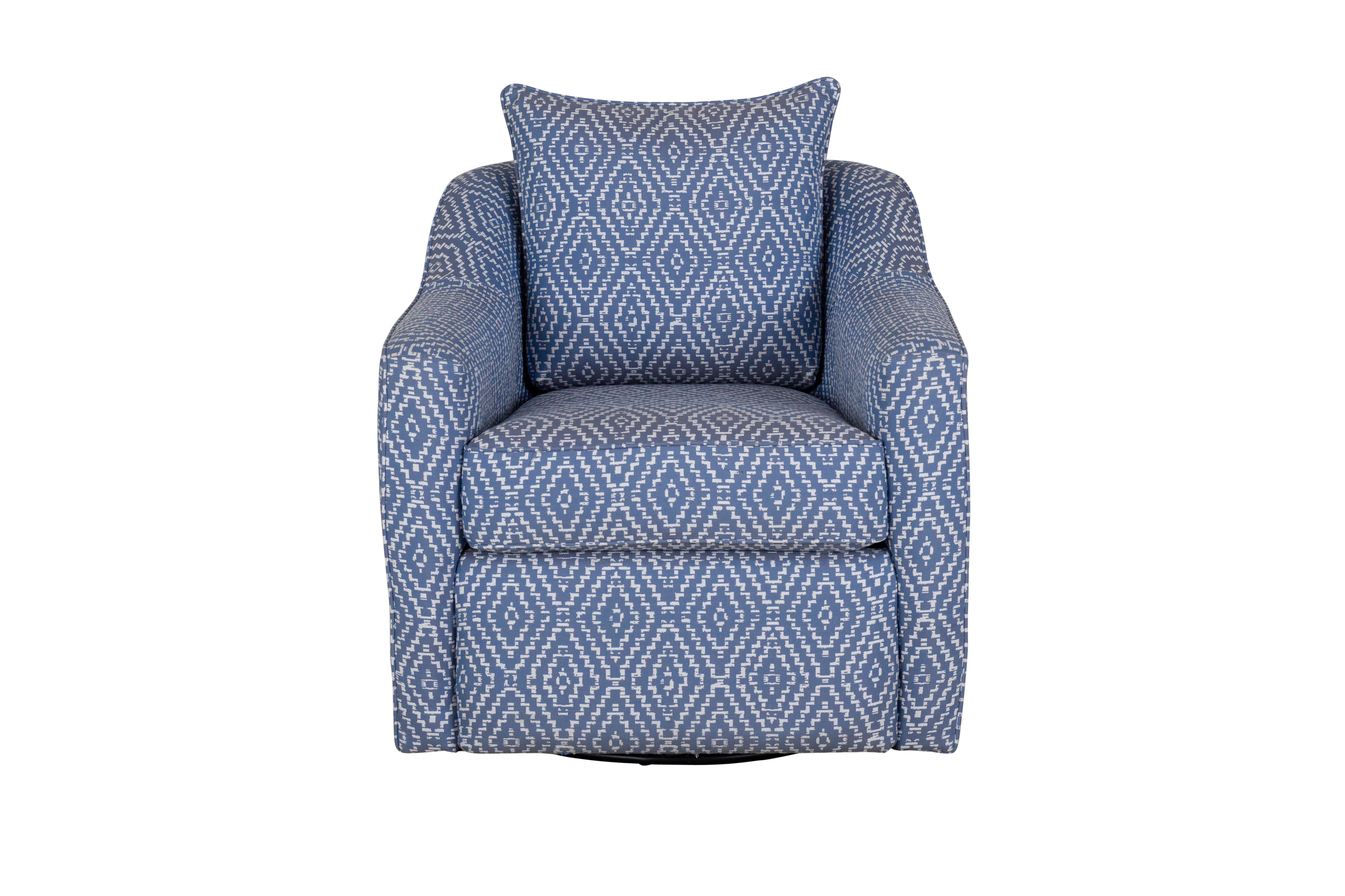 blue print swivel chair