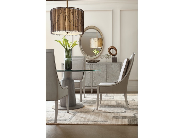 Hooker Furniture 54" Round Dining Table w/ Glass 29984