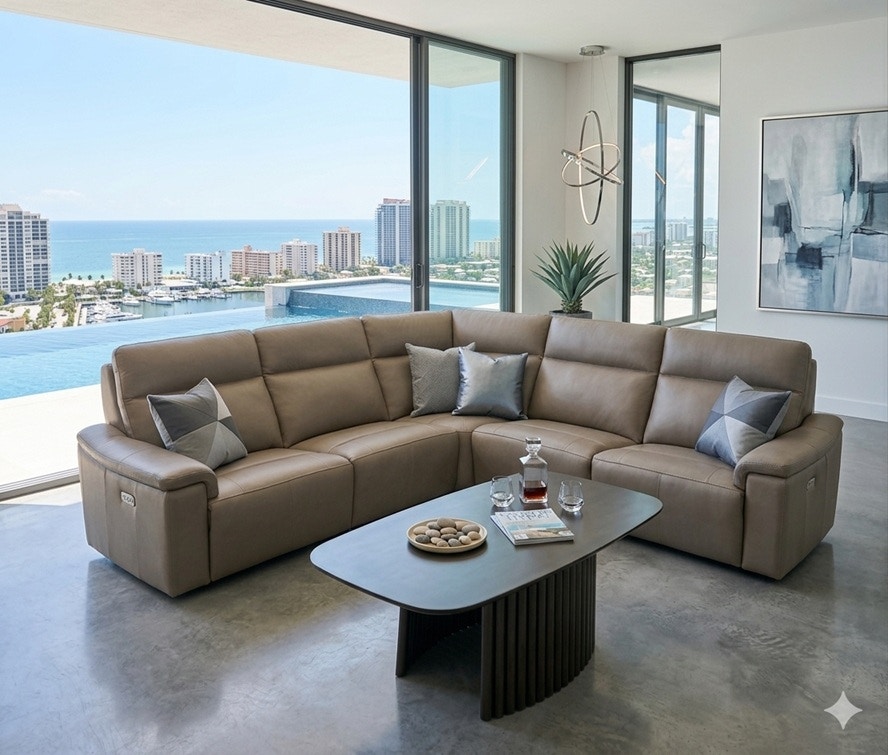 Elran 5 Piece Triple Power Sectional 120862 - Matter Brothers