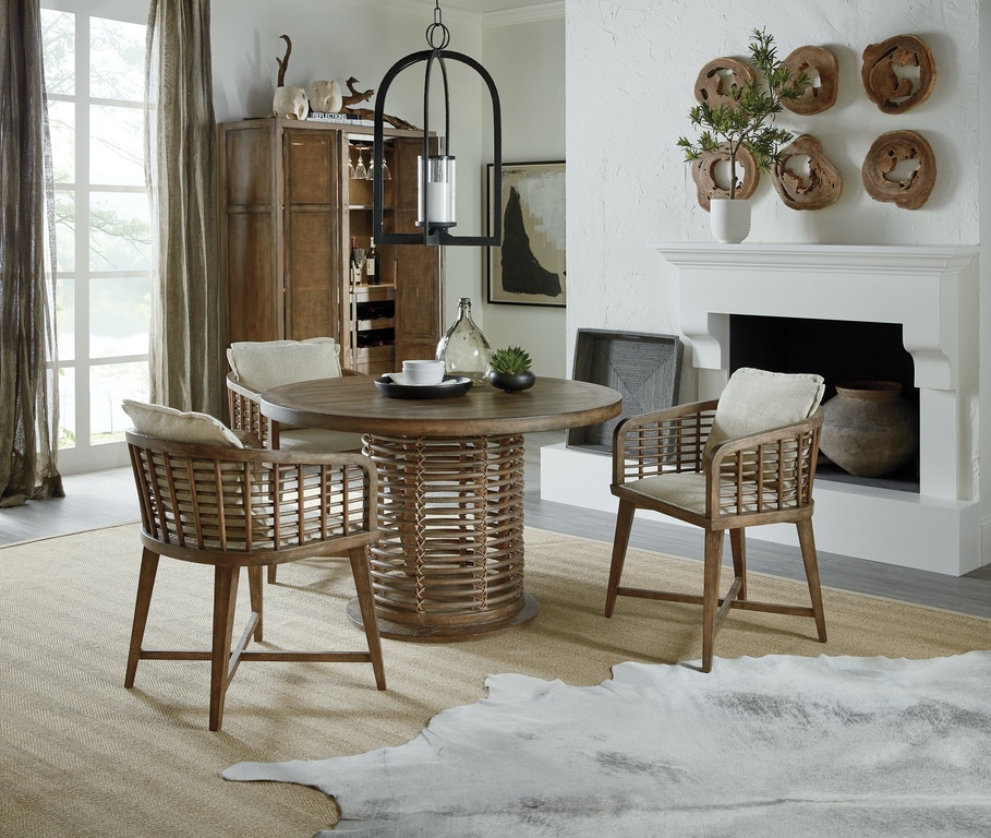 Hooker Furniture Rattan Round Dining Table 37207 Matter Brothers Furniture Fort Myers