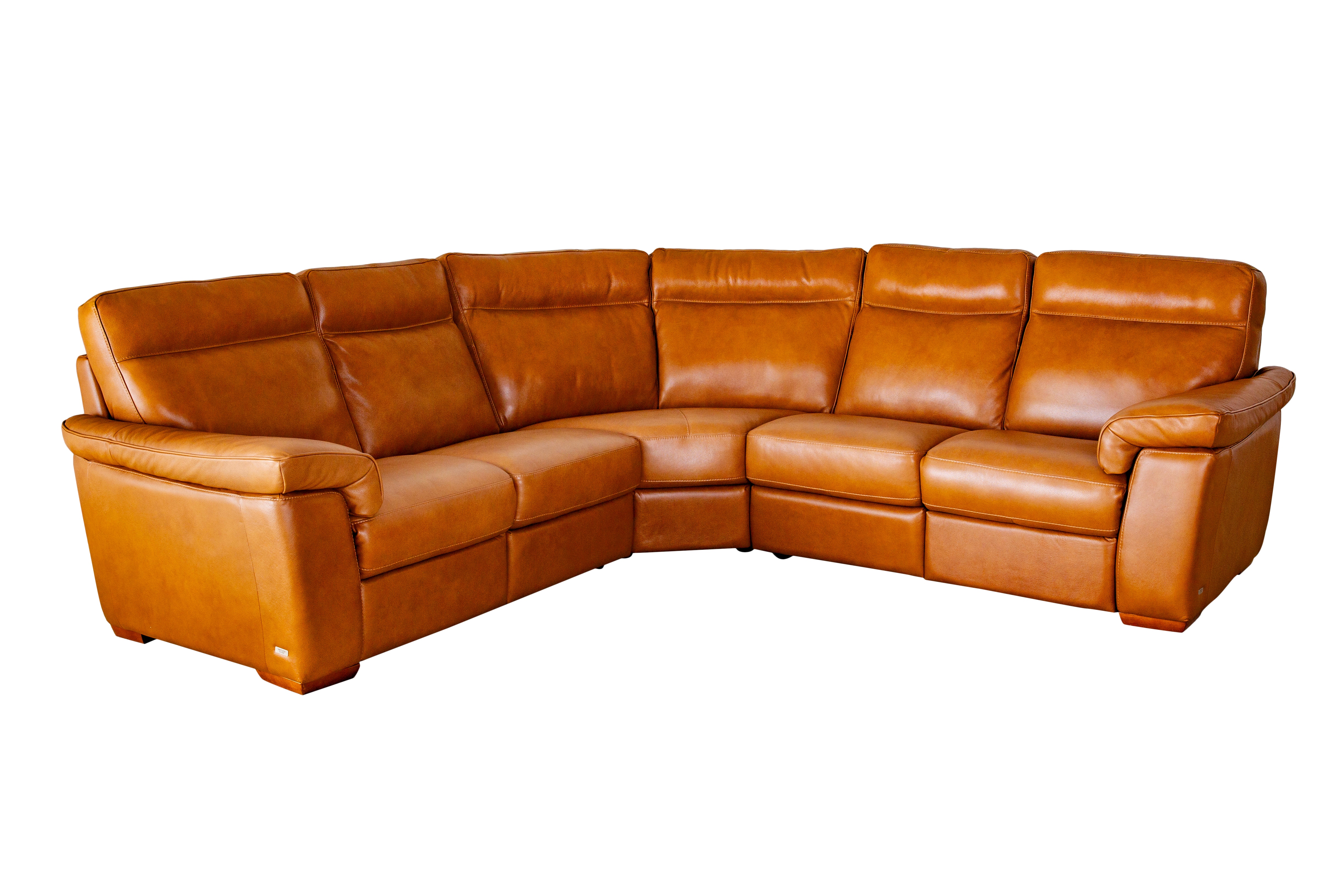 Natuzzi leather store sectional recliner