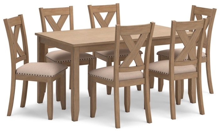 Signature Design by Ashley Dining Table and Chairs (Set of 7) D393-425