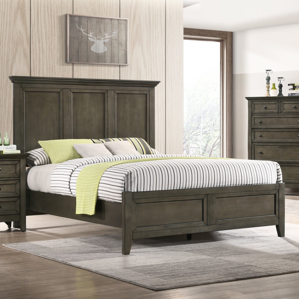Intercon King Panel Bed SM-BR-8865K GRY PANE