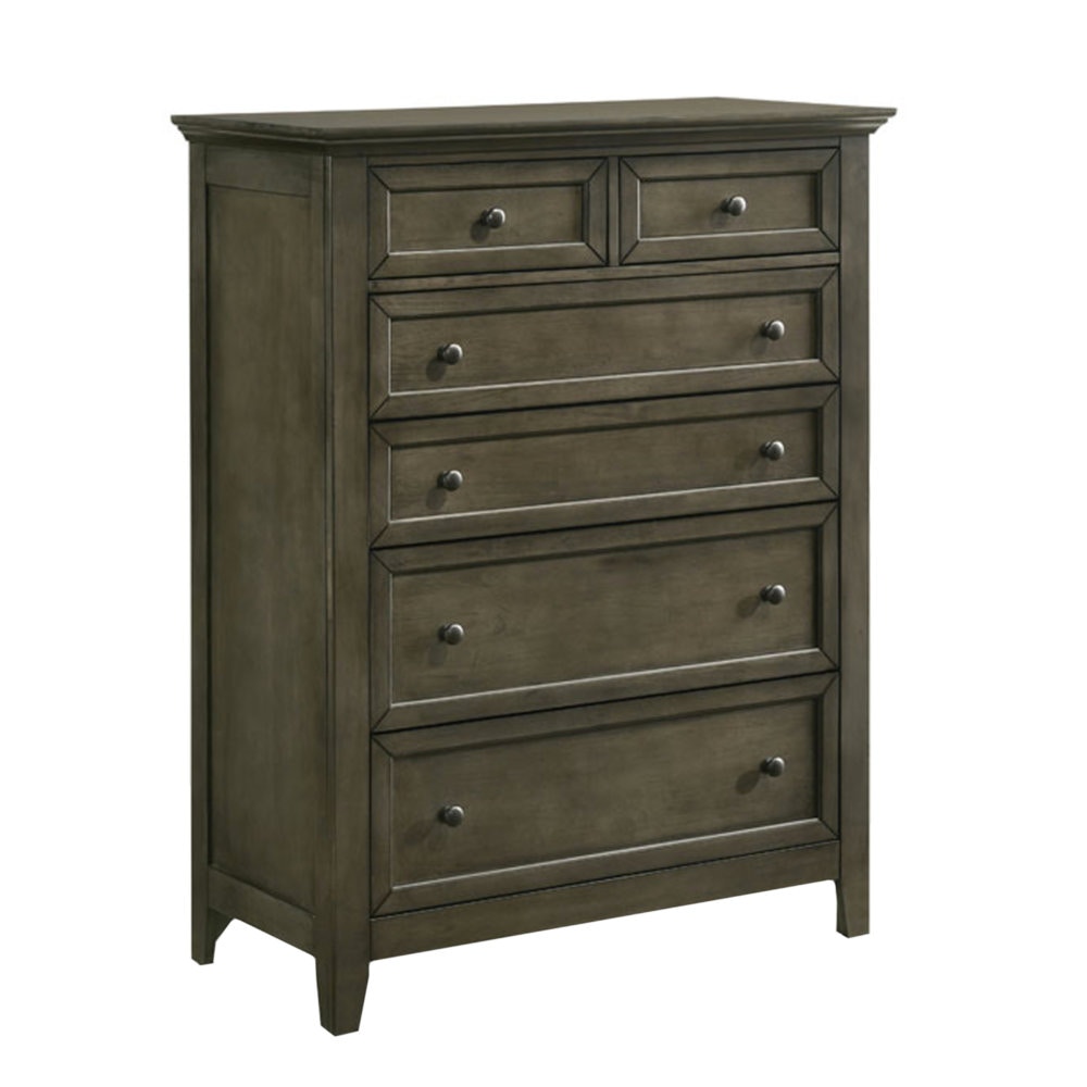 Intercon 6 Drawer Chest SM-BR-8806-GRY-C