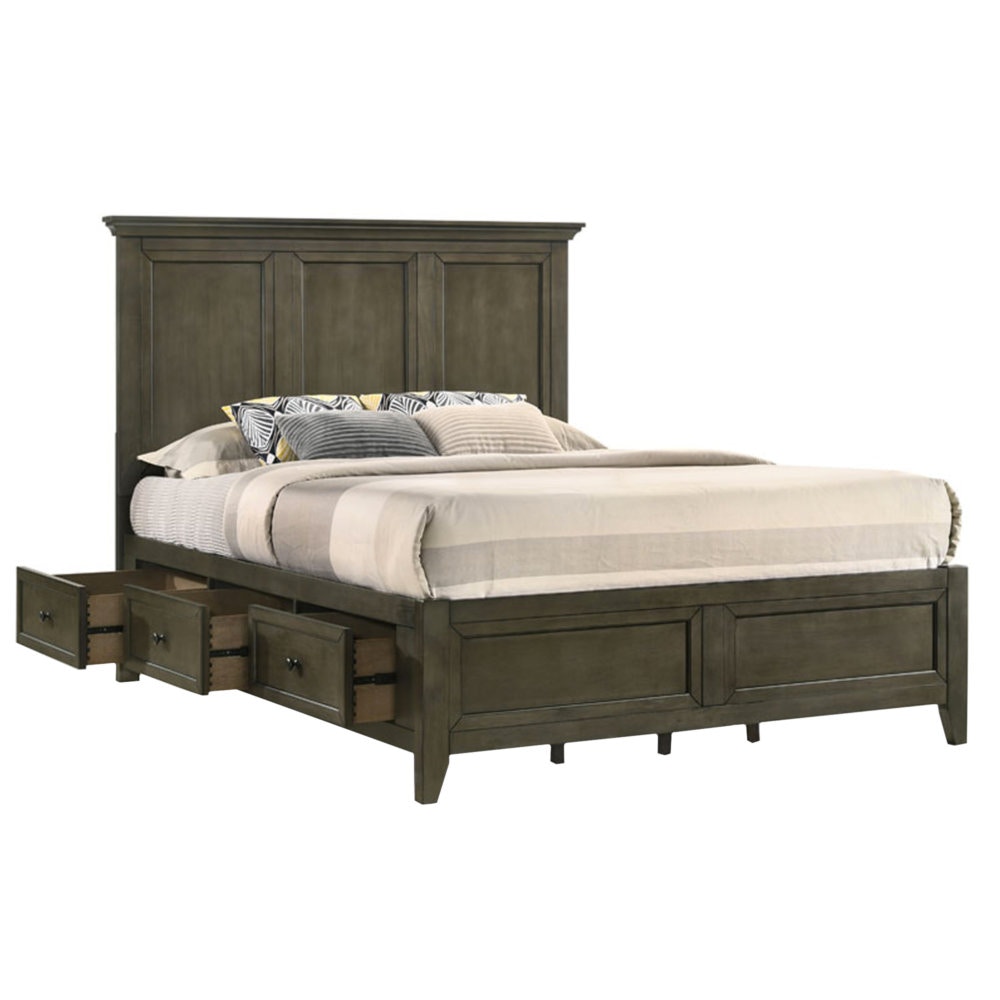 Intercon King Storage Bed SM-BR-8865K GRY BED