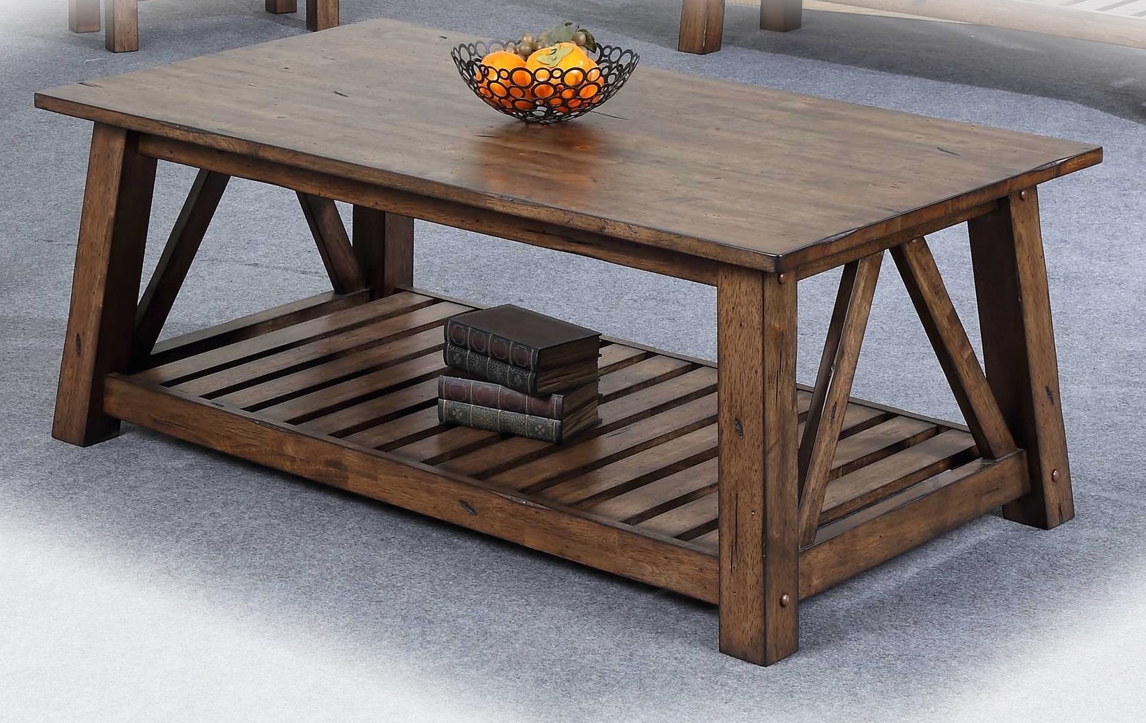 rustic display coffee table