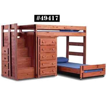 49417 Group Twin Twin Staircase Crews Quarters Bunk Bed