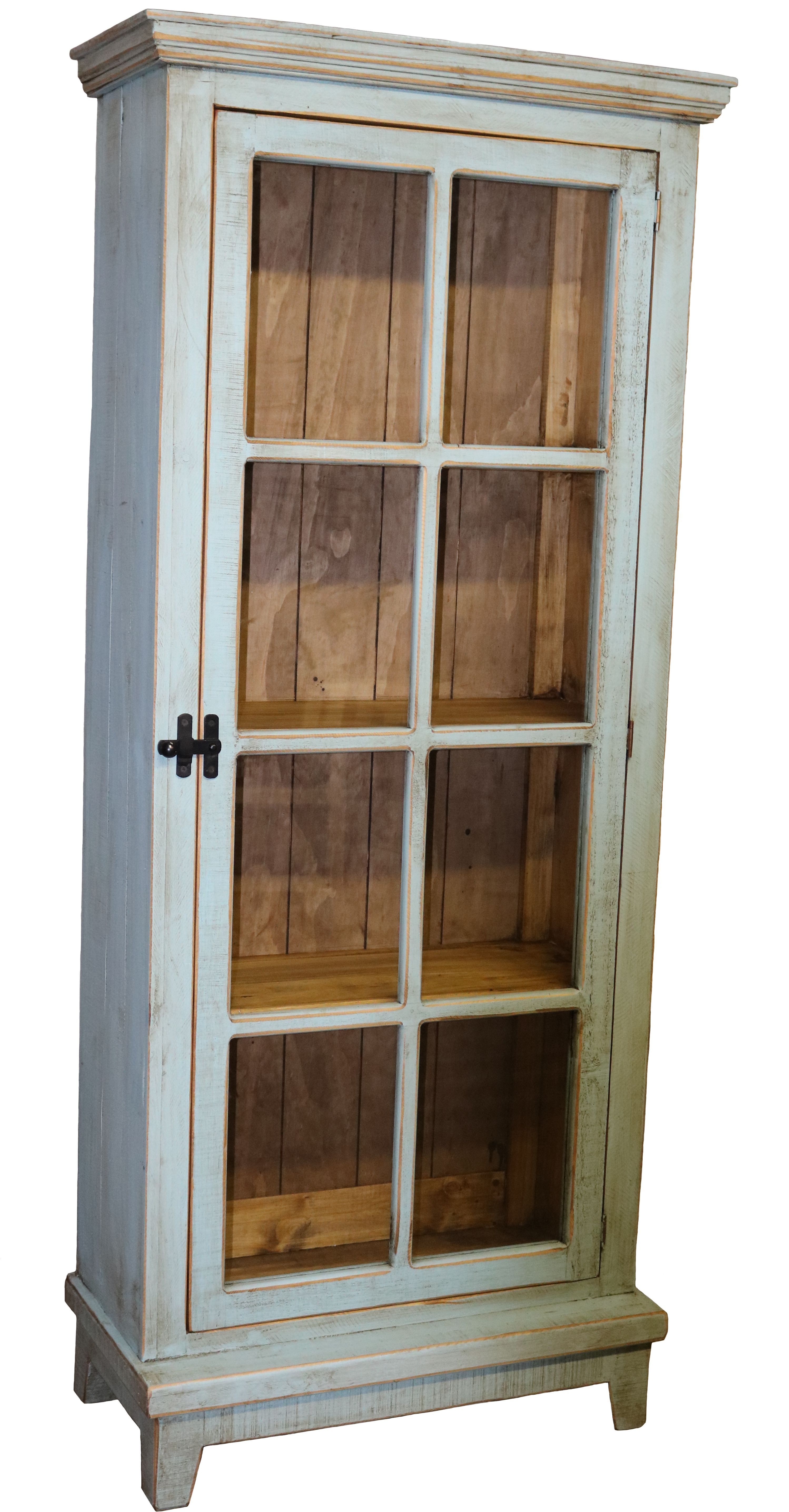 05 2 174 15 S Rustic Tiffany Blue Single Door Cabinet