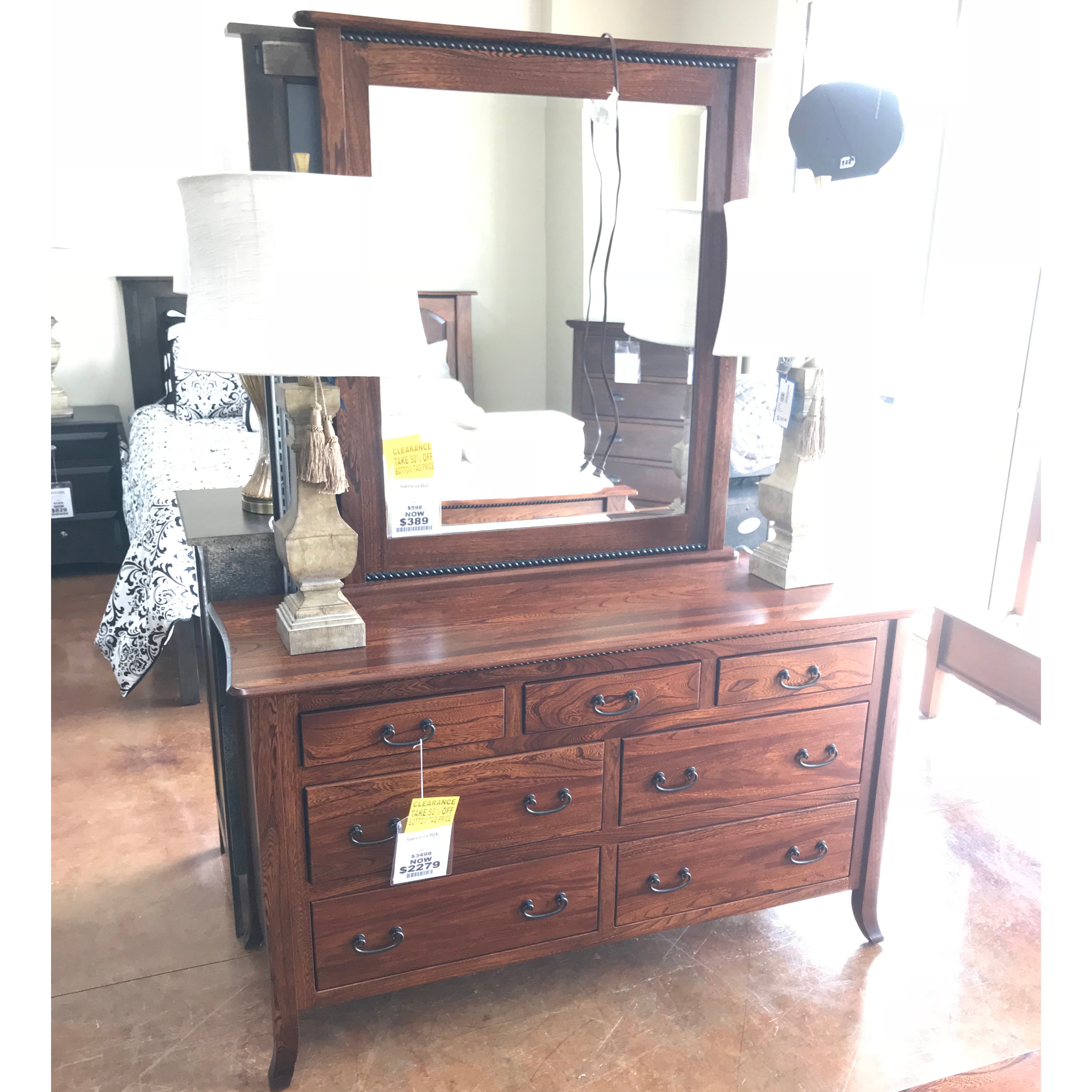 Watts Woodcraft Amish Carlisle Shaker Dresser And Mirror Not Sold