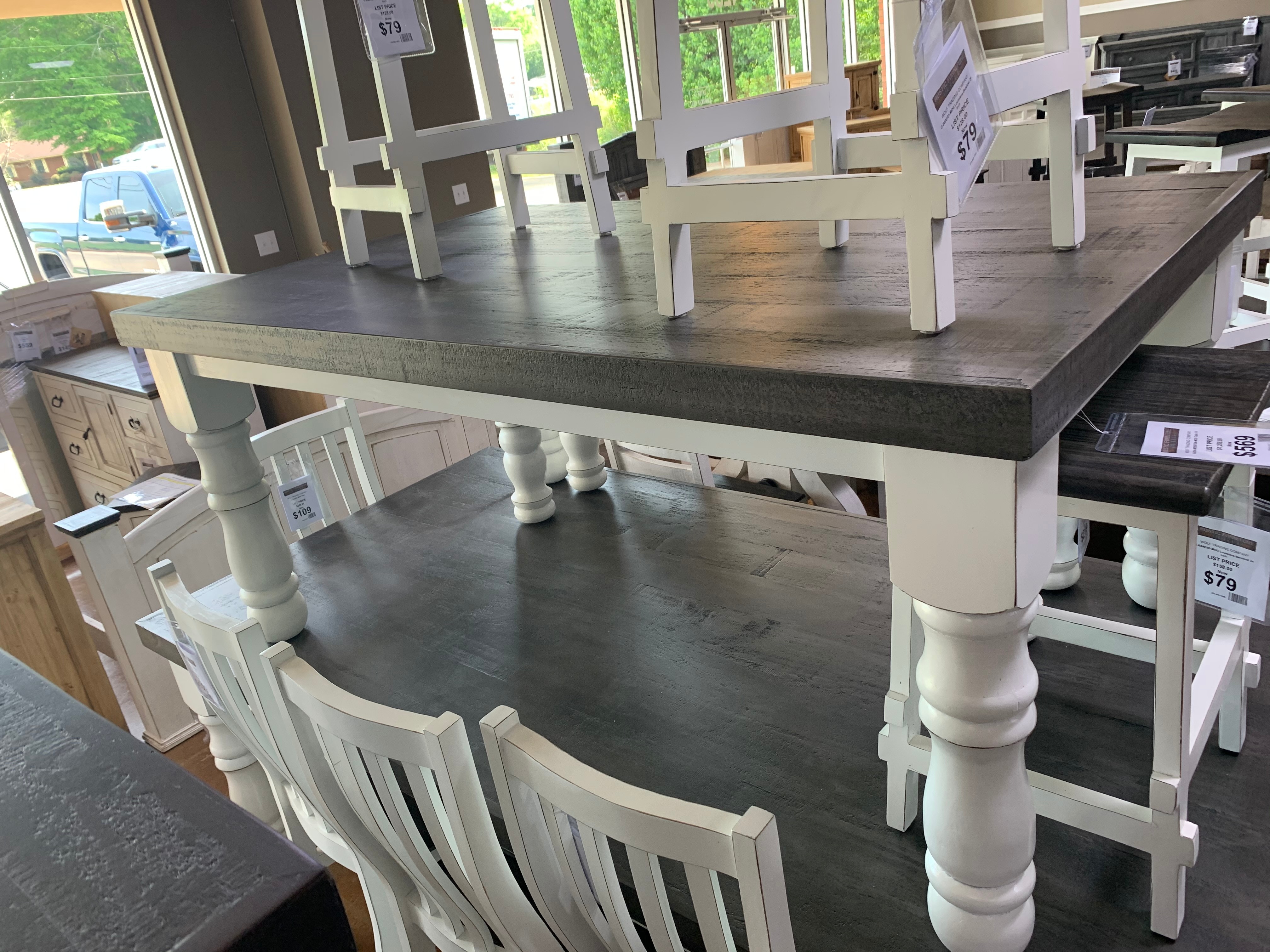 rustic dining table for 6