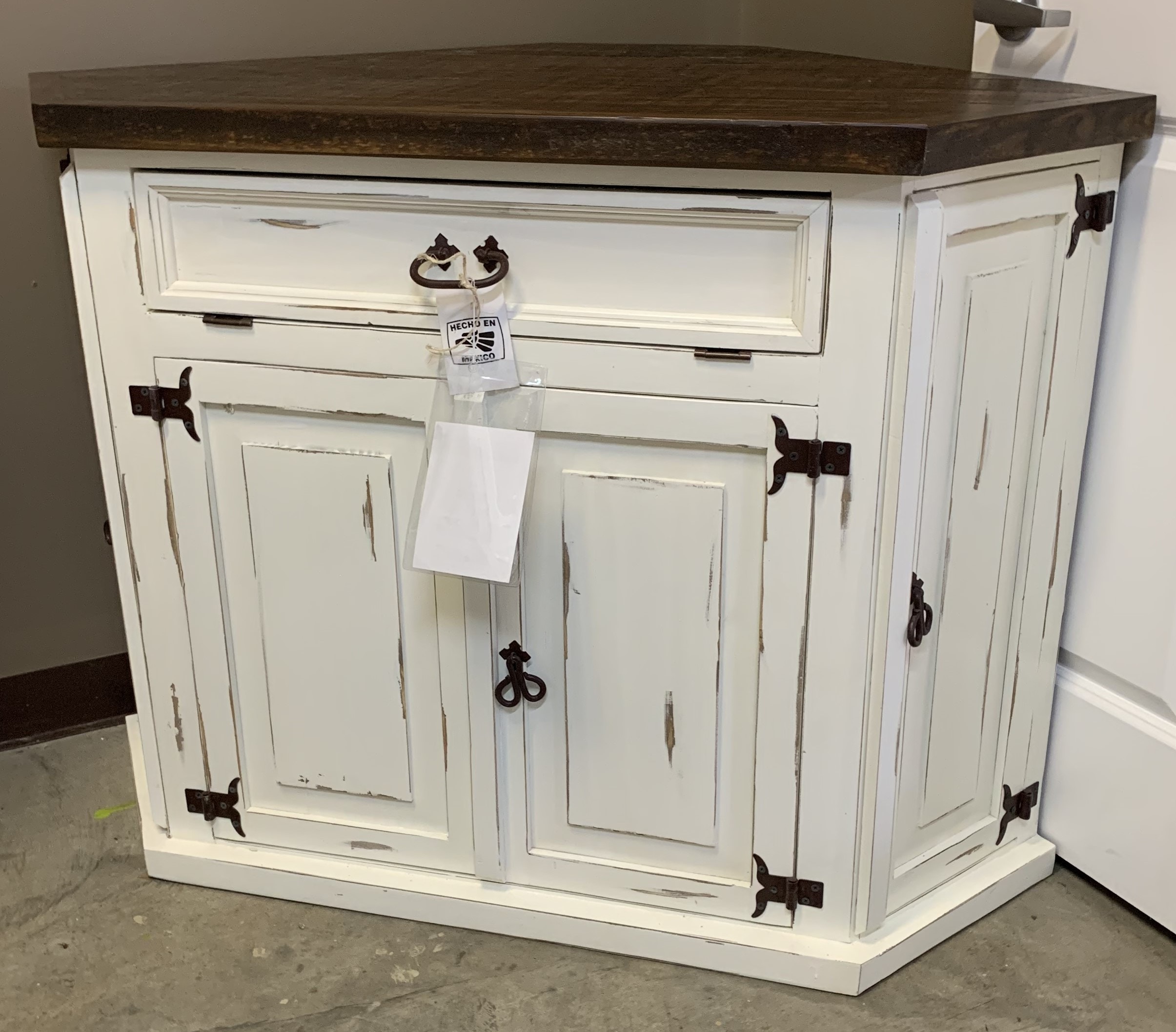 Mo Com43 Corner Tv Stand Antique White