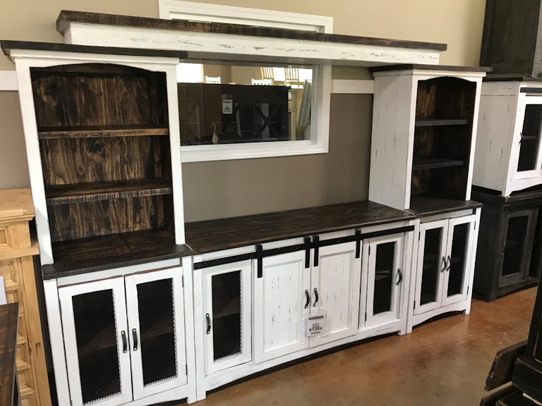 Texas Rustic Antique White 4 Pc Entertainment Center With Barn Doors Texas Rustic Antique White 4 Pc Entertainment Center With Barn Doors Mo Lib28