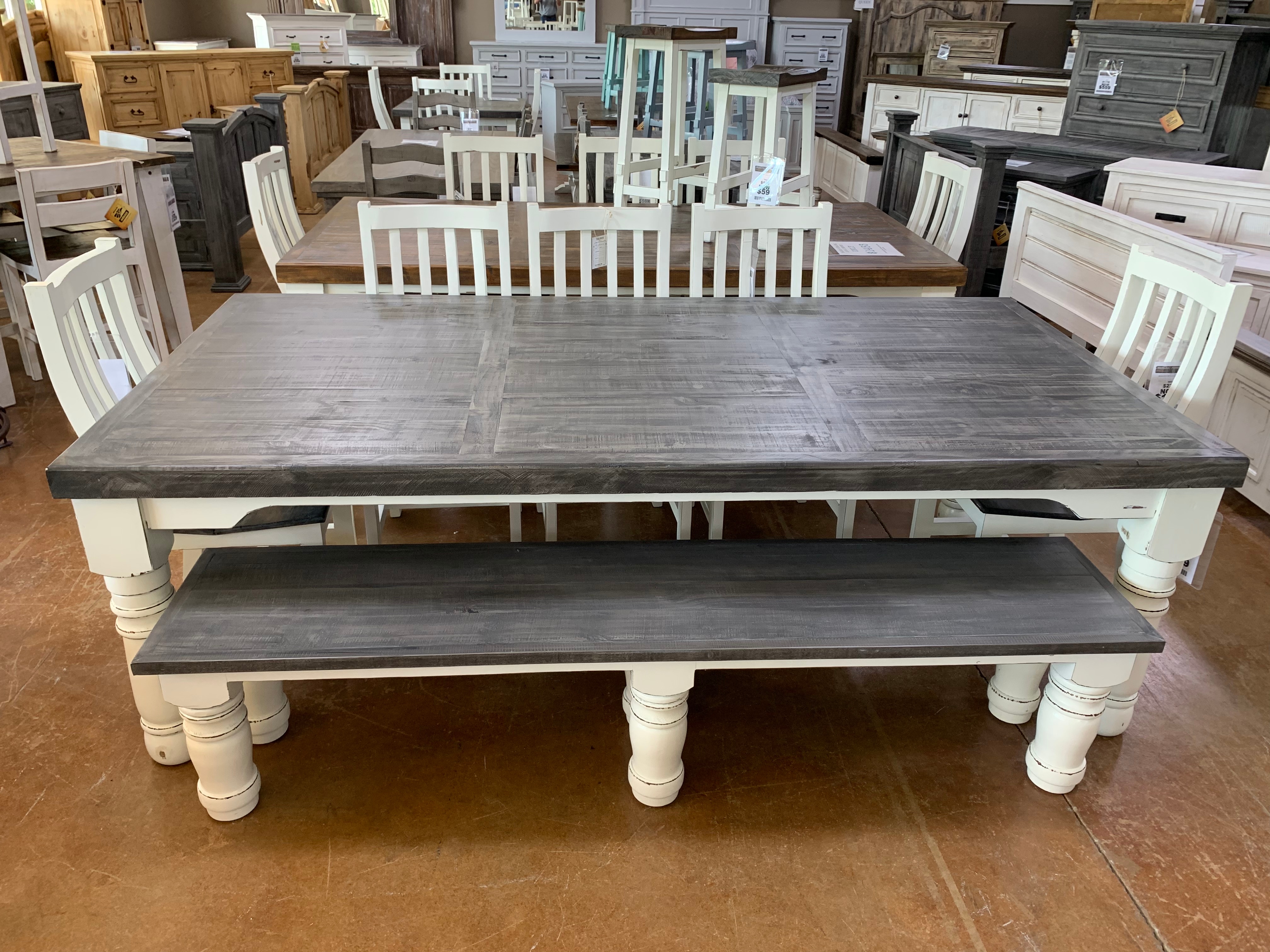 Mog Mes10 Set Table 5 Chairs Bench