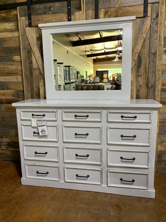 Ss Com55 Ss Acc55 Texas Gray Orleans Dresser And Mirror