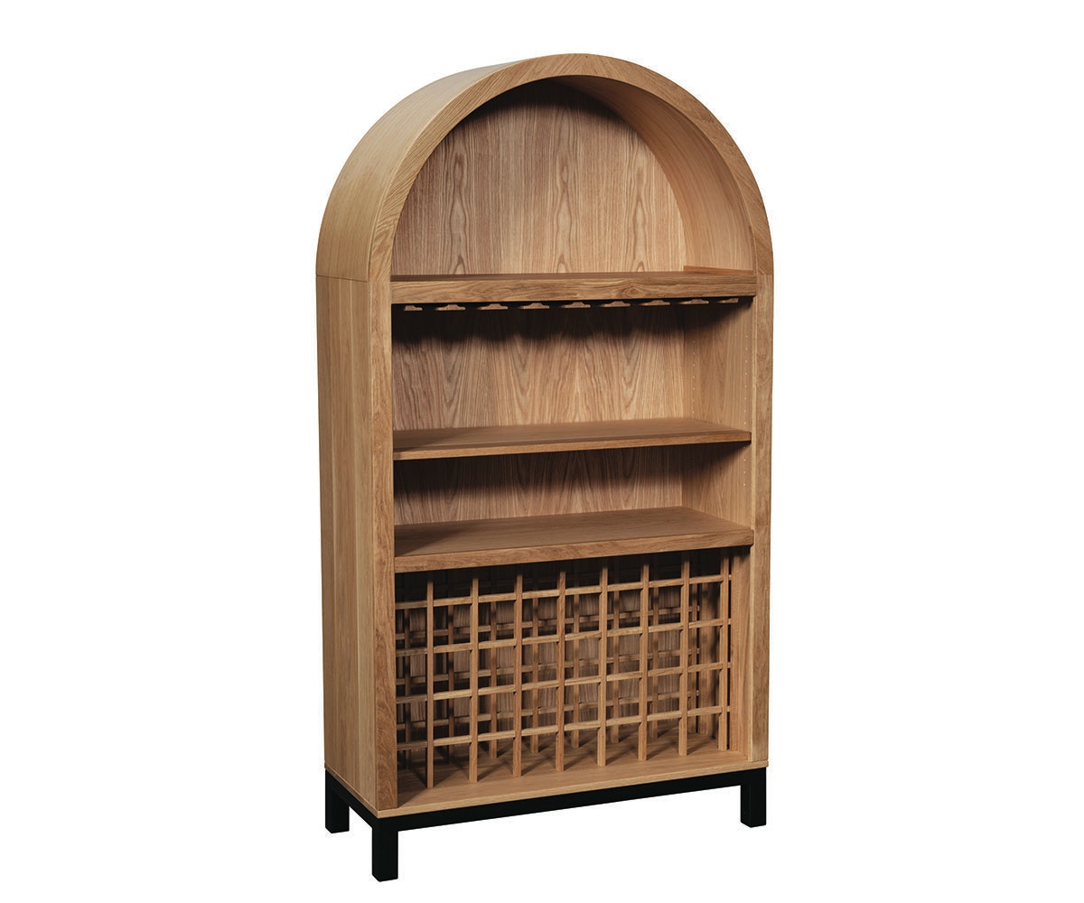 Amish Oak & Cherry Bentley Wine Cabinet 4249-22