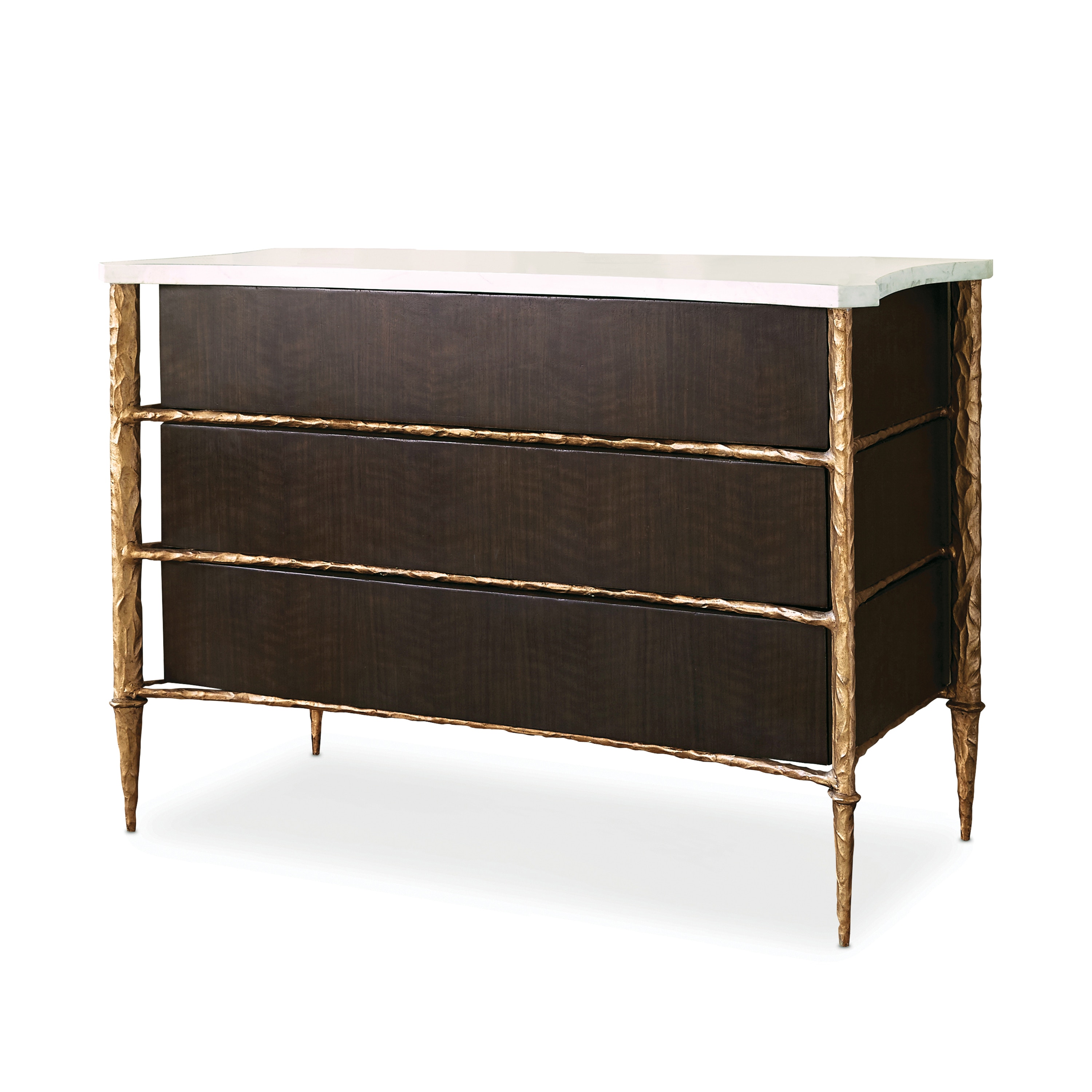 Ambella Home Chiseled Chest Walnut / Gold 06813-830-001