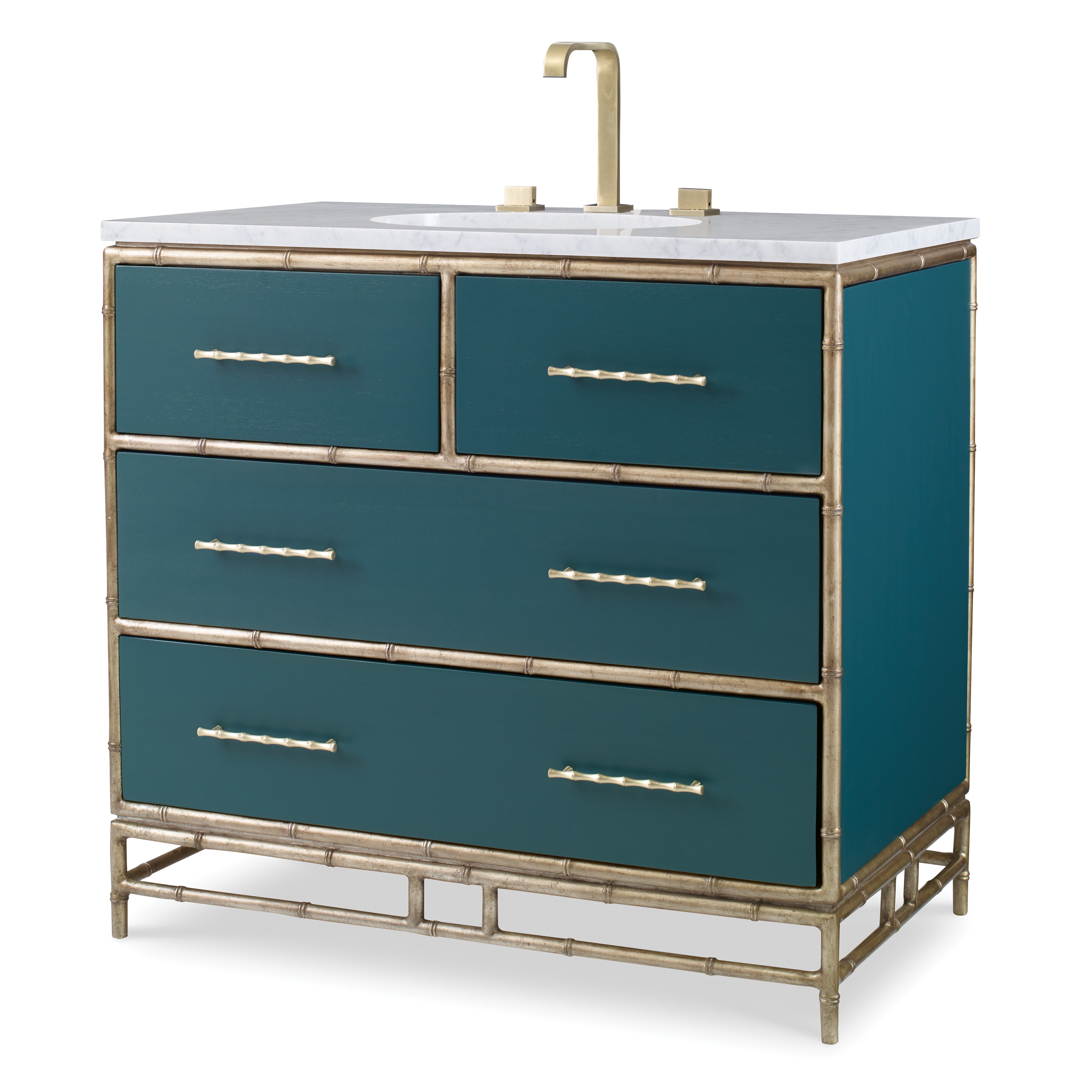 Ambella Home Chinoiserie Sink Chest Peacock 09175-110-333