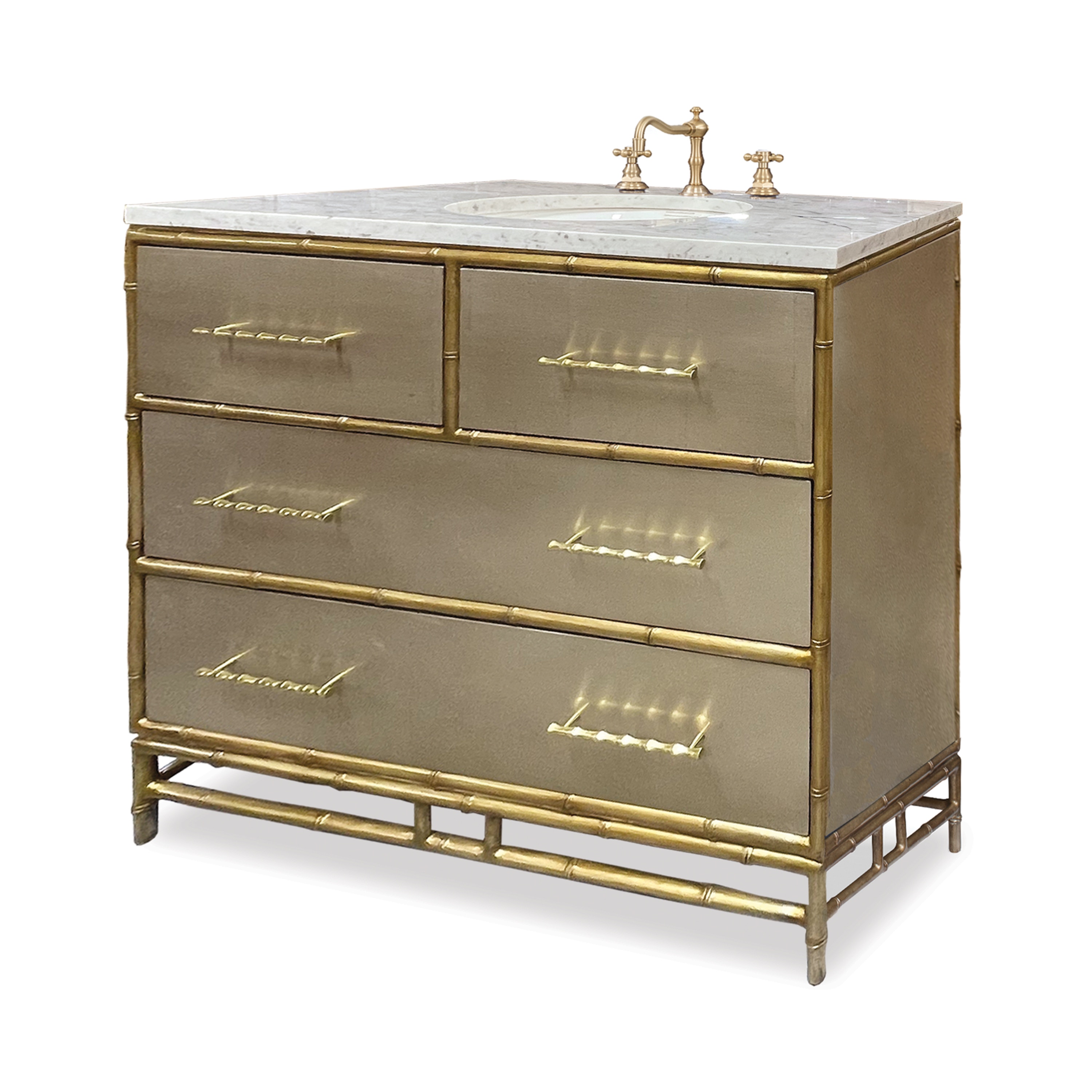 Ambella Home Chinoiserie Sink Chest French Gold 09175-110-334
