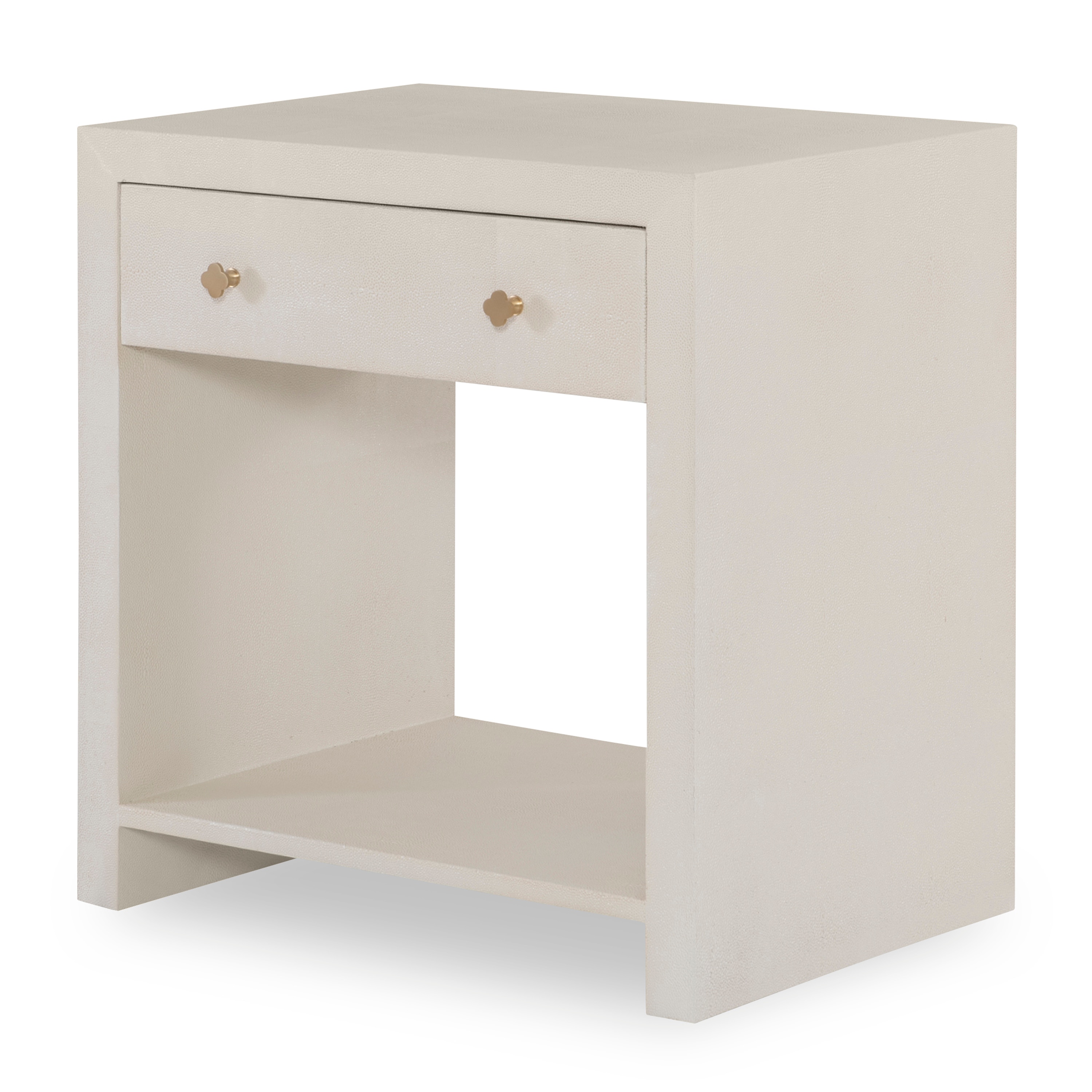 Ambella Home Bethany Shagreen Nightstand Linen 09257-230-007