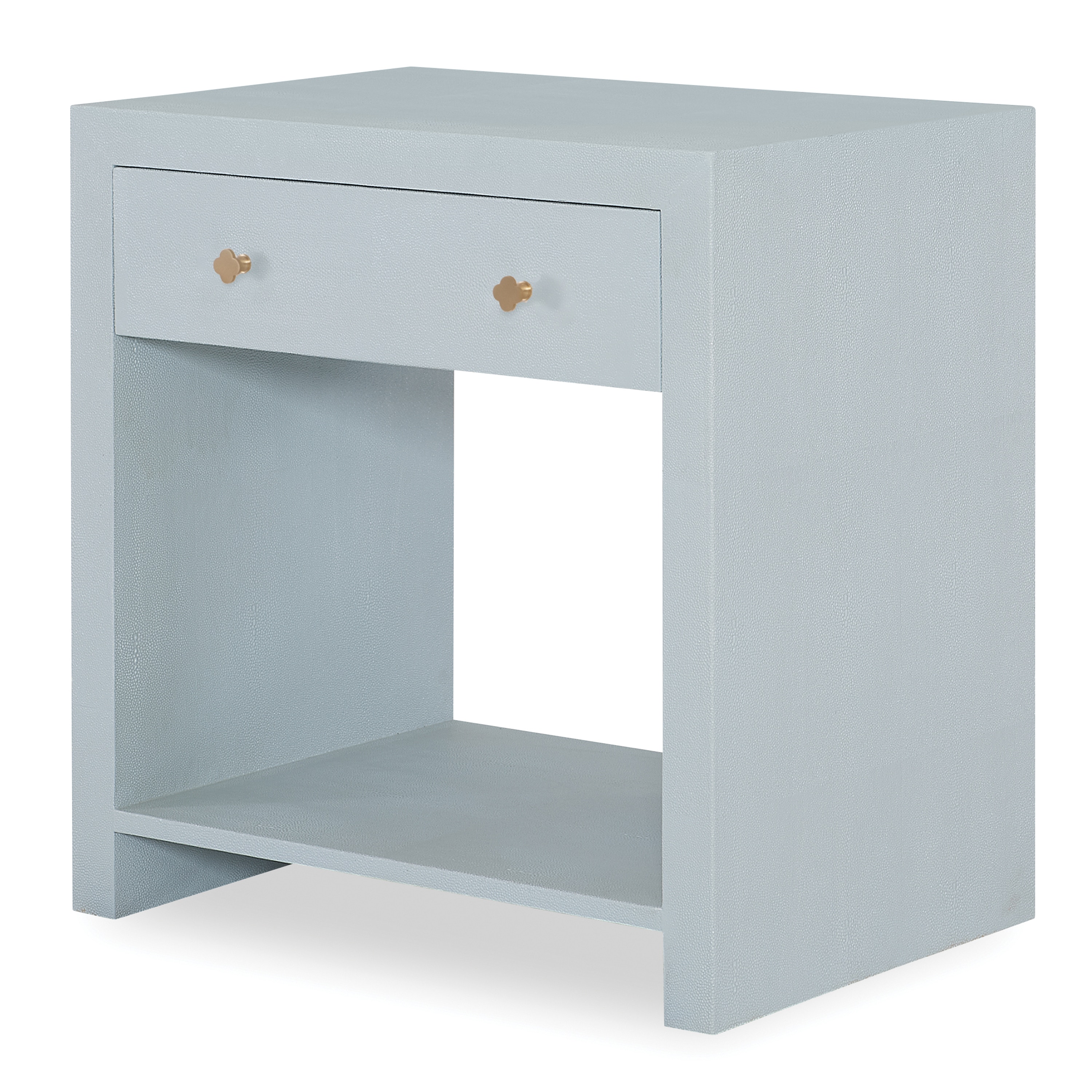 Ambella Home Bethany Shagreen Nightstand Polar Blue 09257-230-035