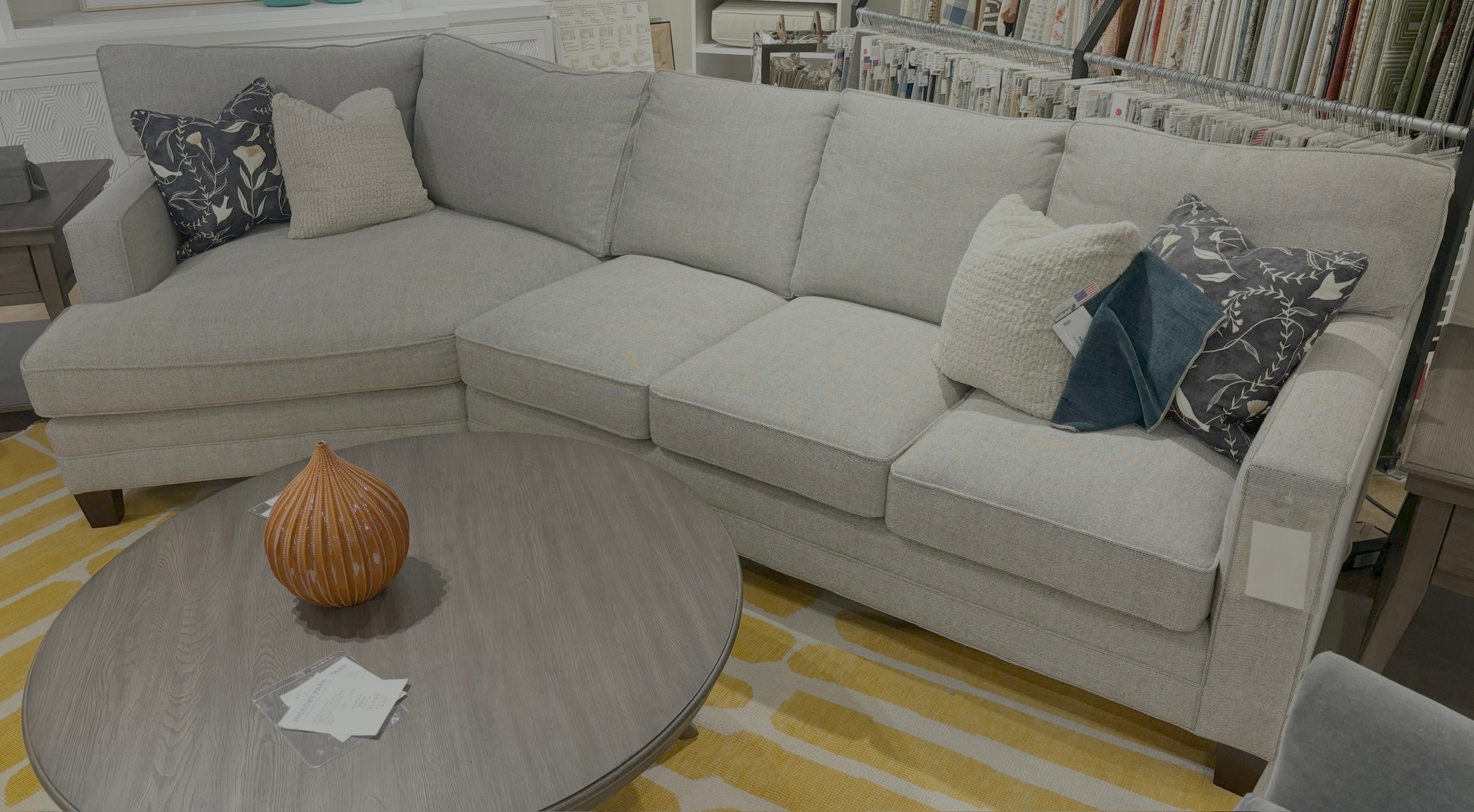 Hickory Park Clearance Temple 7708L Custom Sectional 7708L