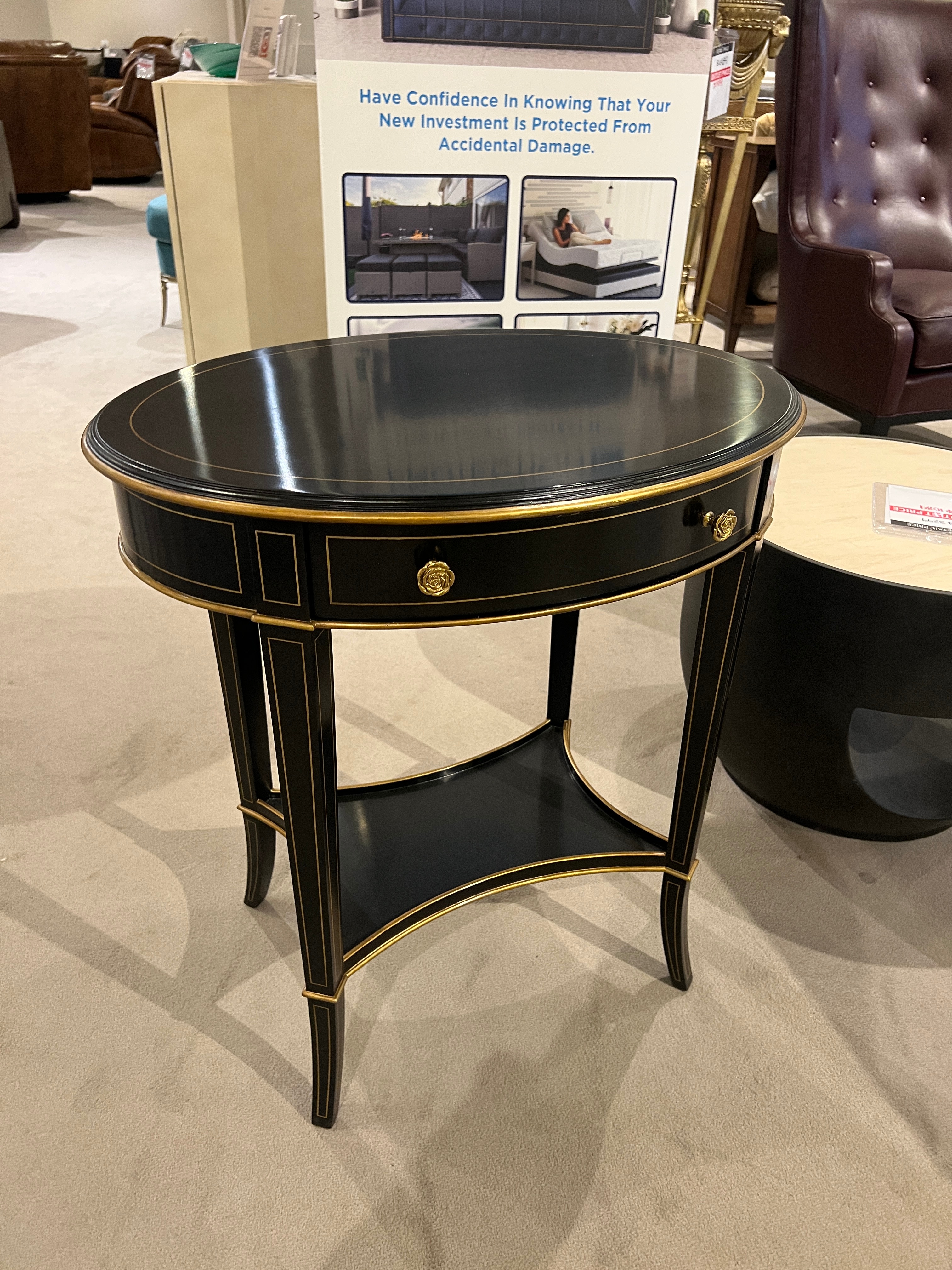Maitland-Smith Factory Outlet Equinox Oval Side Table 89-1010/120