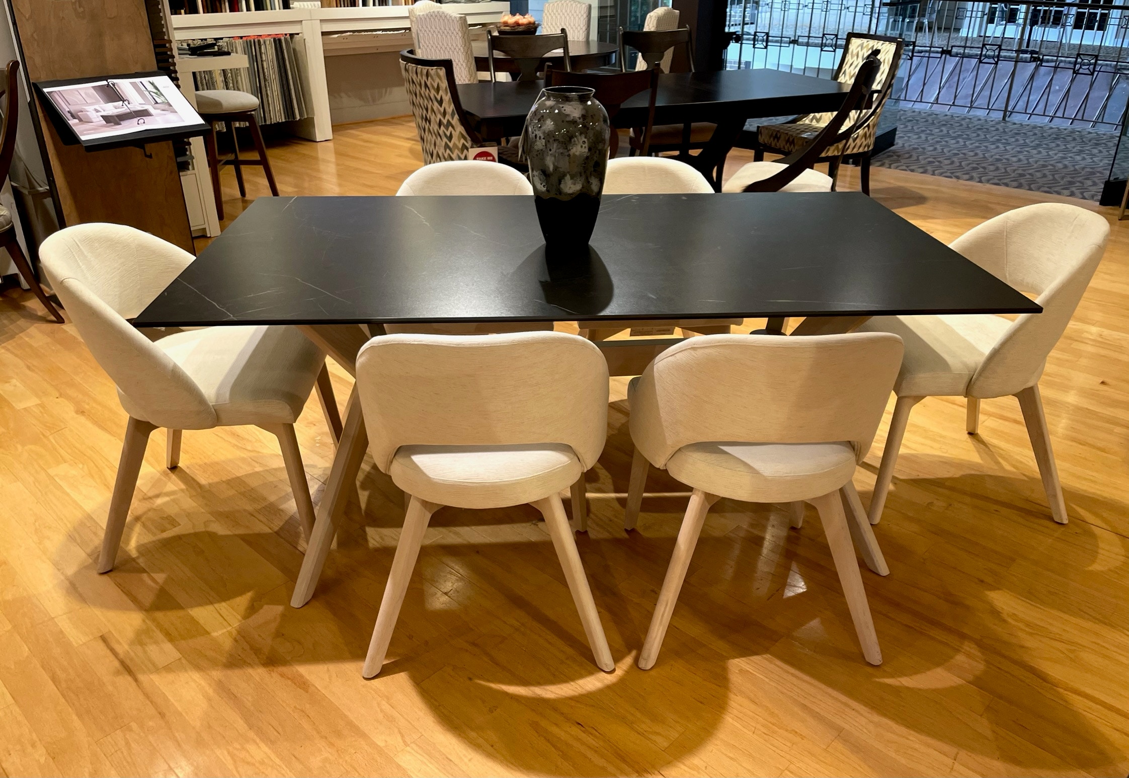 Hickory Park Clearance Downtown Dining Table and Chairs by Canadel Furniture PRE04072
