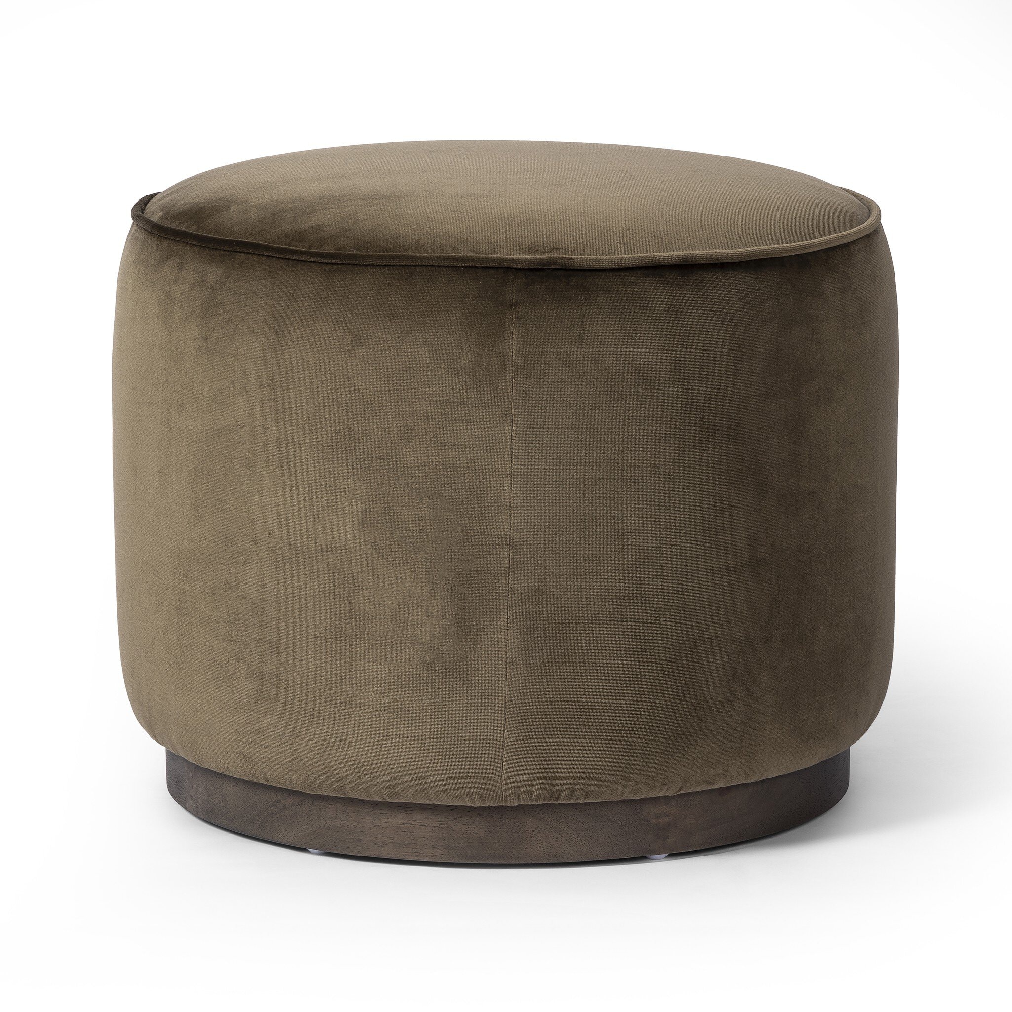 Four Hands Living Room Sinclair Round Ottoman - Surrey Olive 106074-019 ...