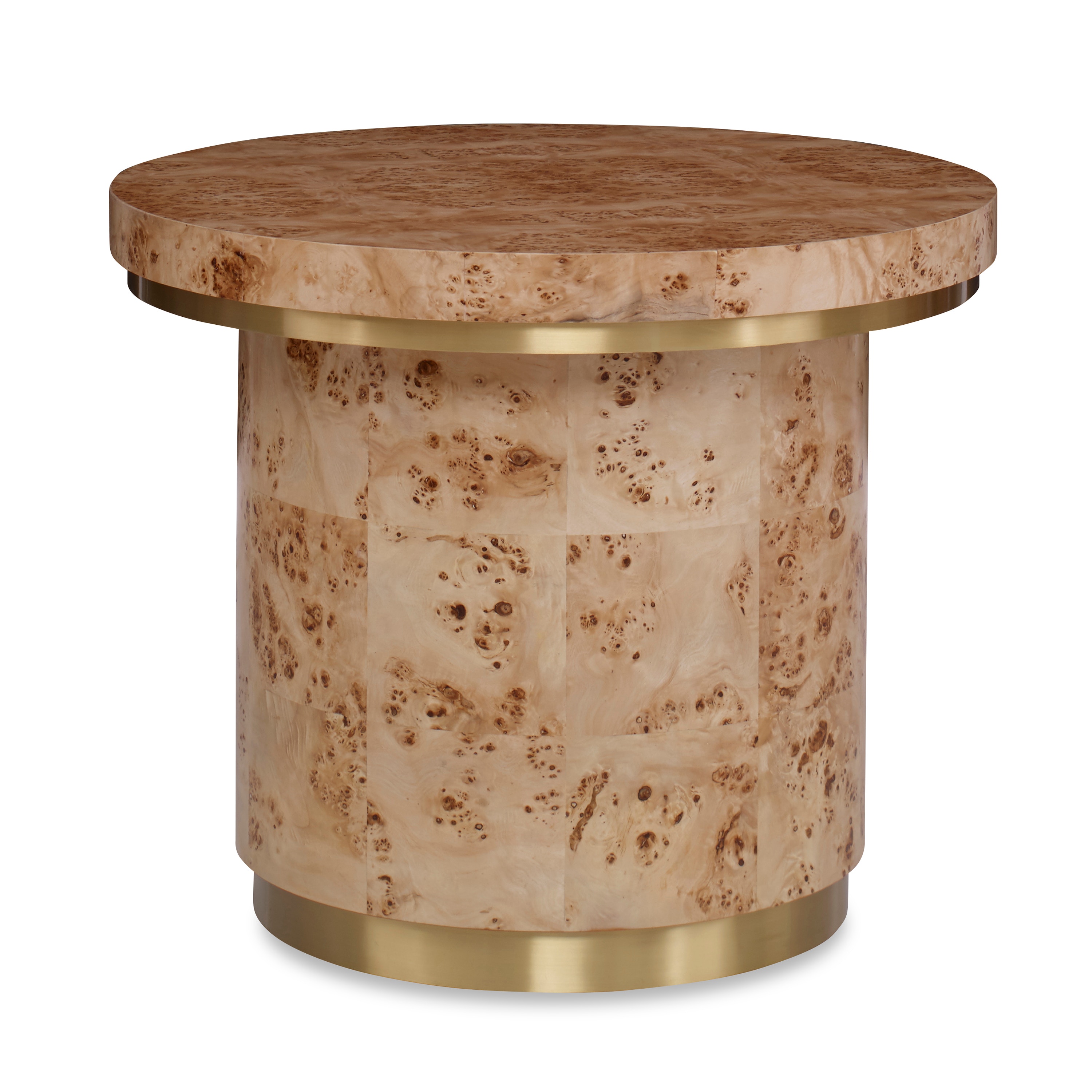 Ambella Home Burl Round End Table W/ Clear Coat 12589-900-003