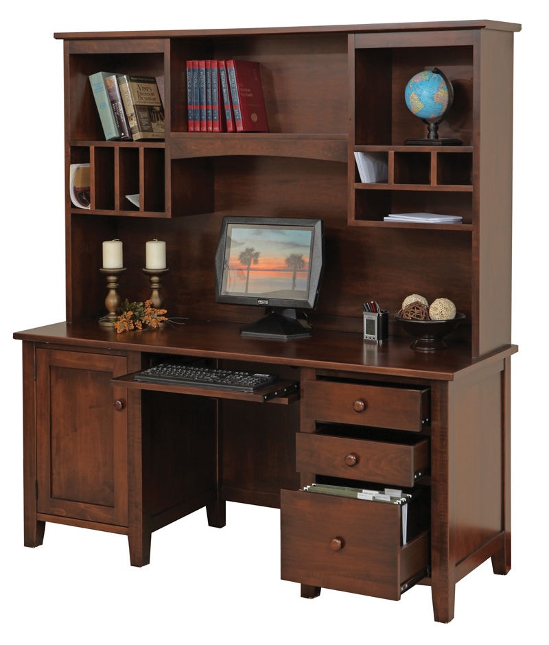Amish Oak & Cherry Manhattan Credenza 14-MAN-403-412