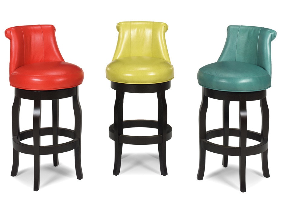 McKinley Leather Finley Swivel Barstool 15