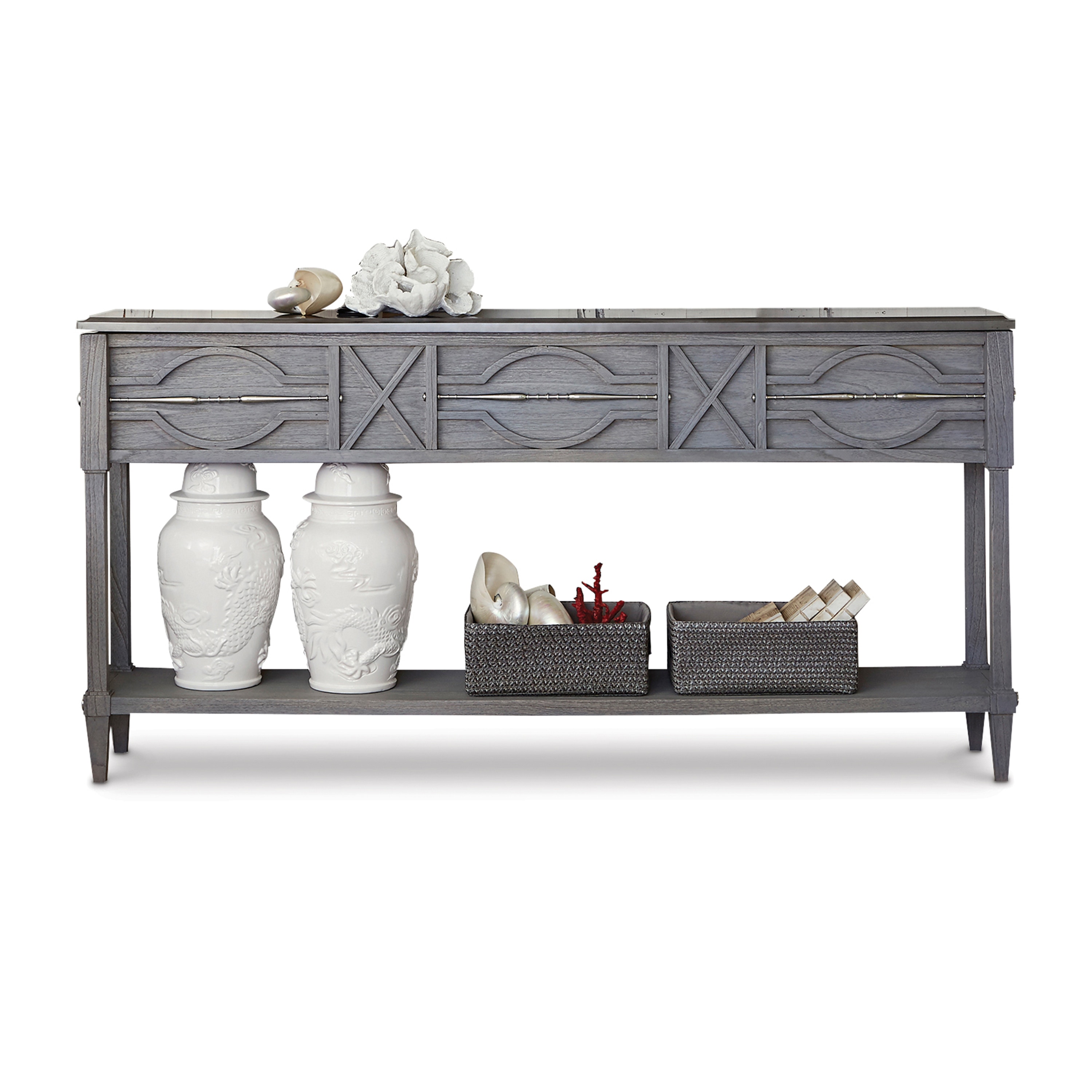 Ambella Home Spindle Console Weathered Grey 17554-850-002
