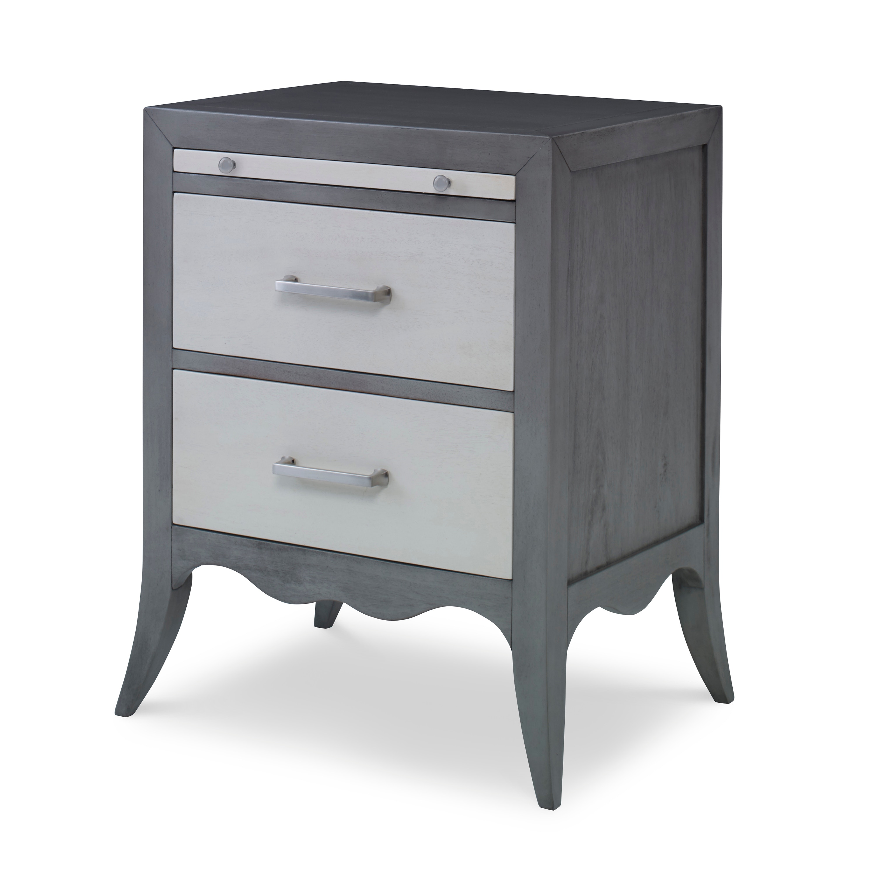Ambella Home Beatrix Nightstand Ash Grey / Linen 17592-830-010